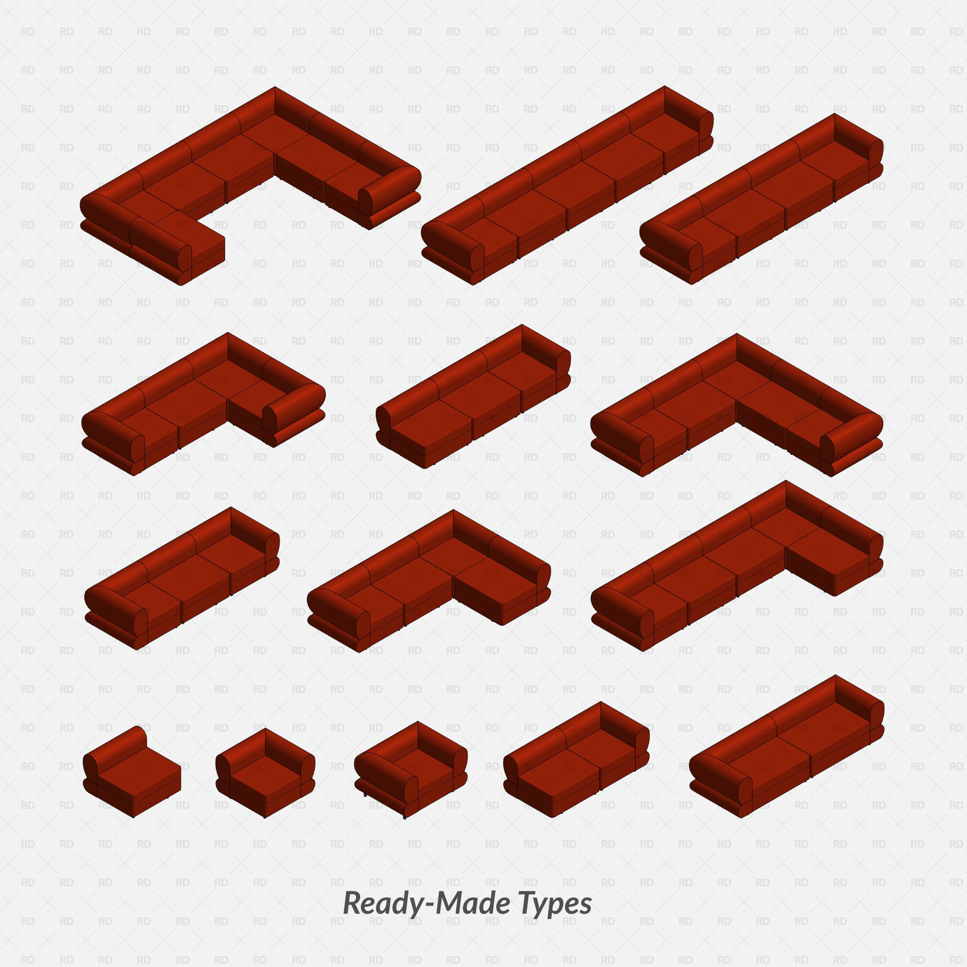 revit sectional sofa