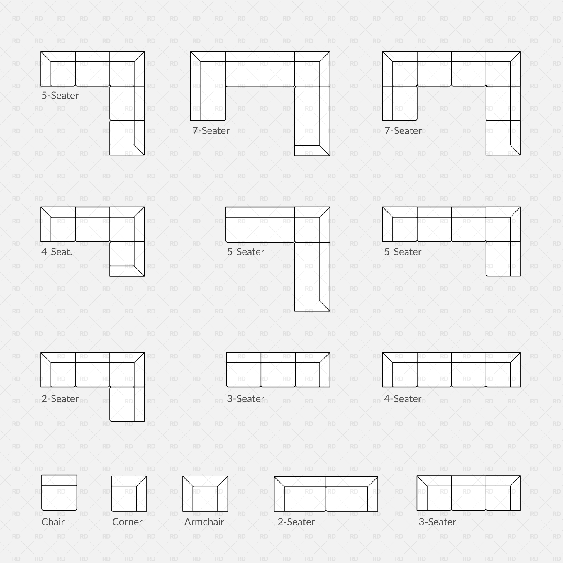 revit sofa types