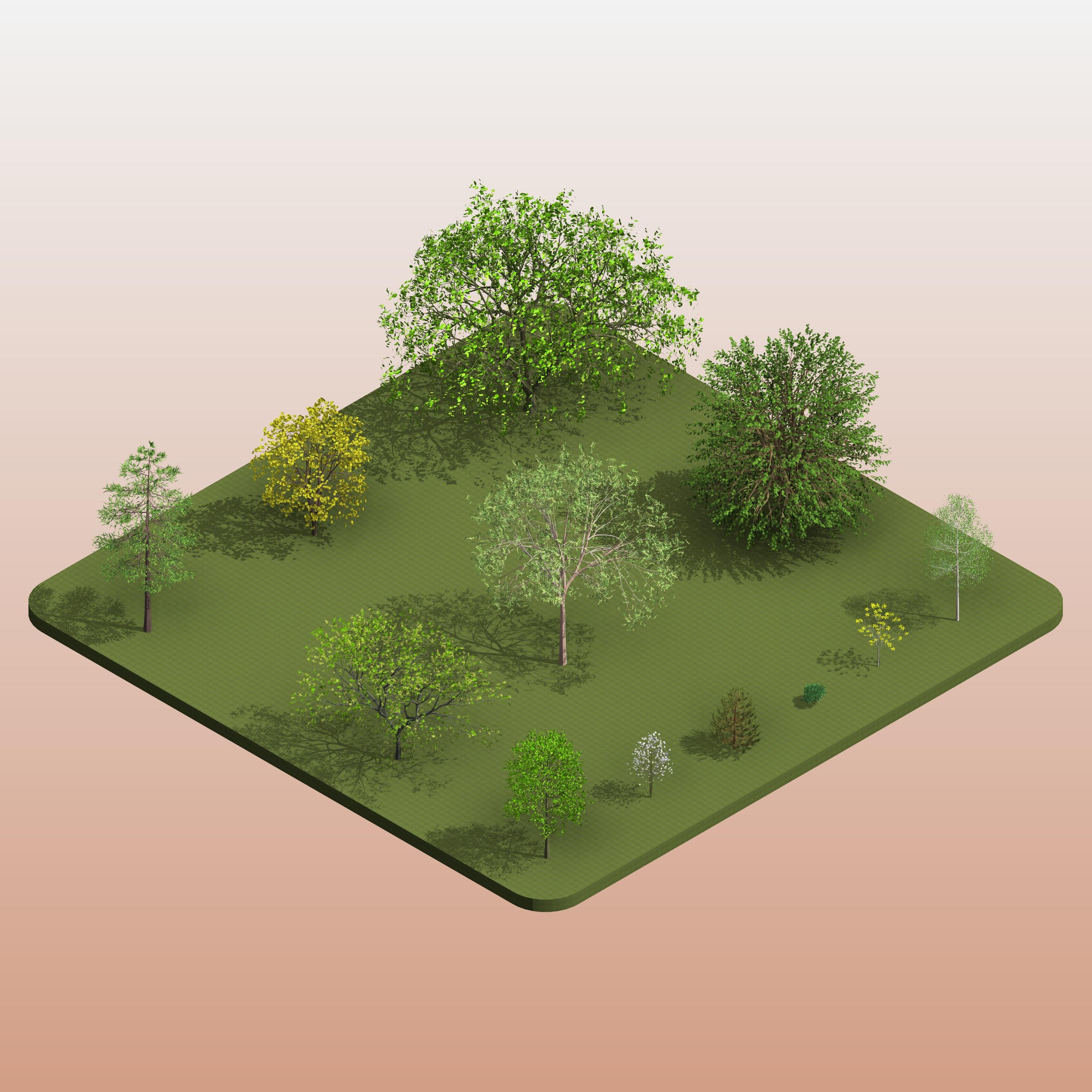 download revit trees families realistic 3d