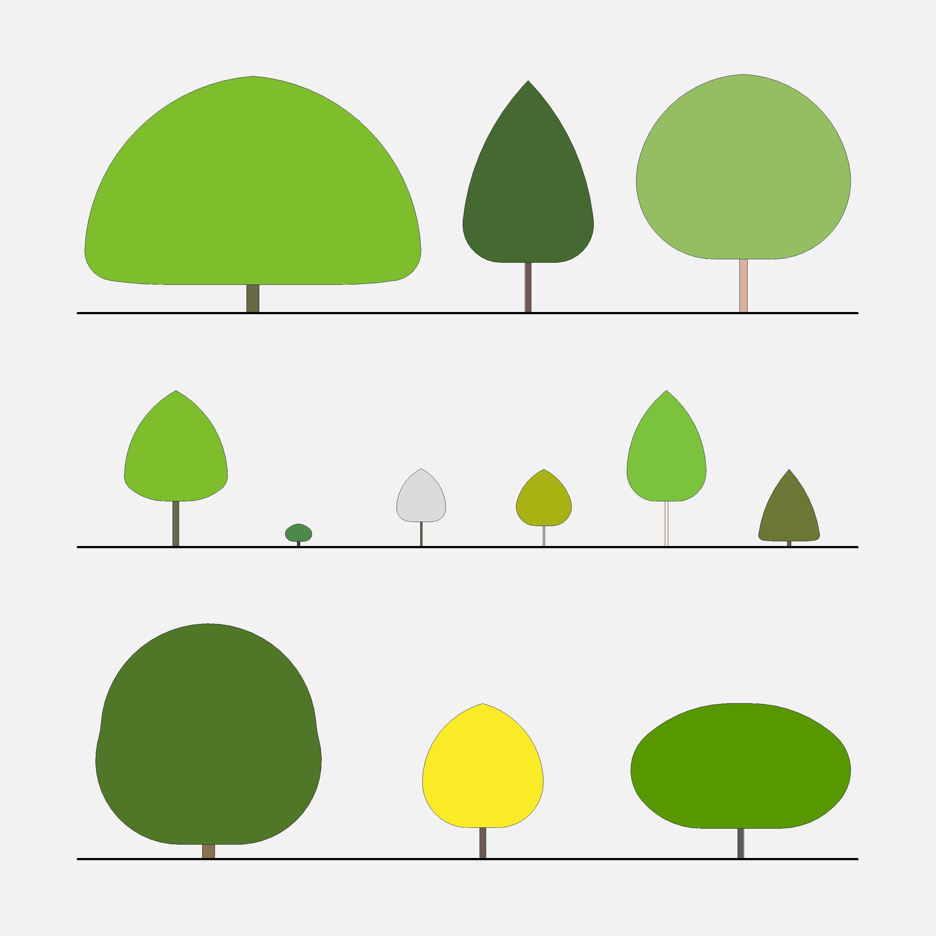 download revit trees families realistic 3d bim object