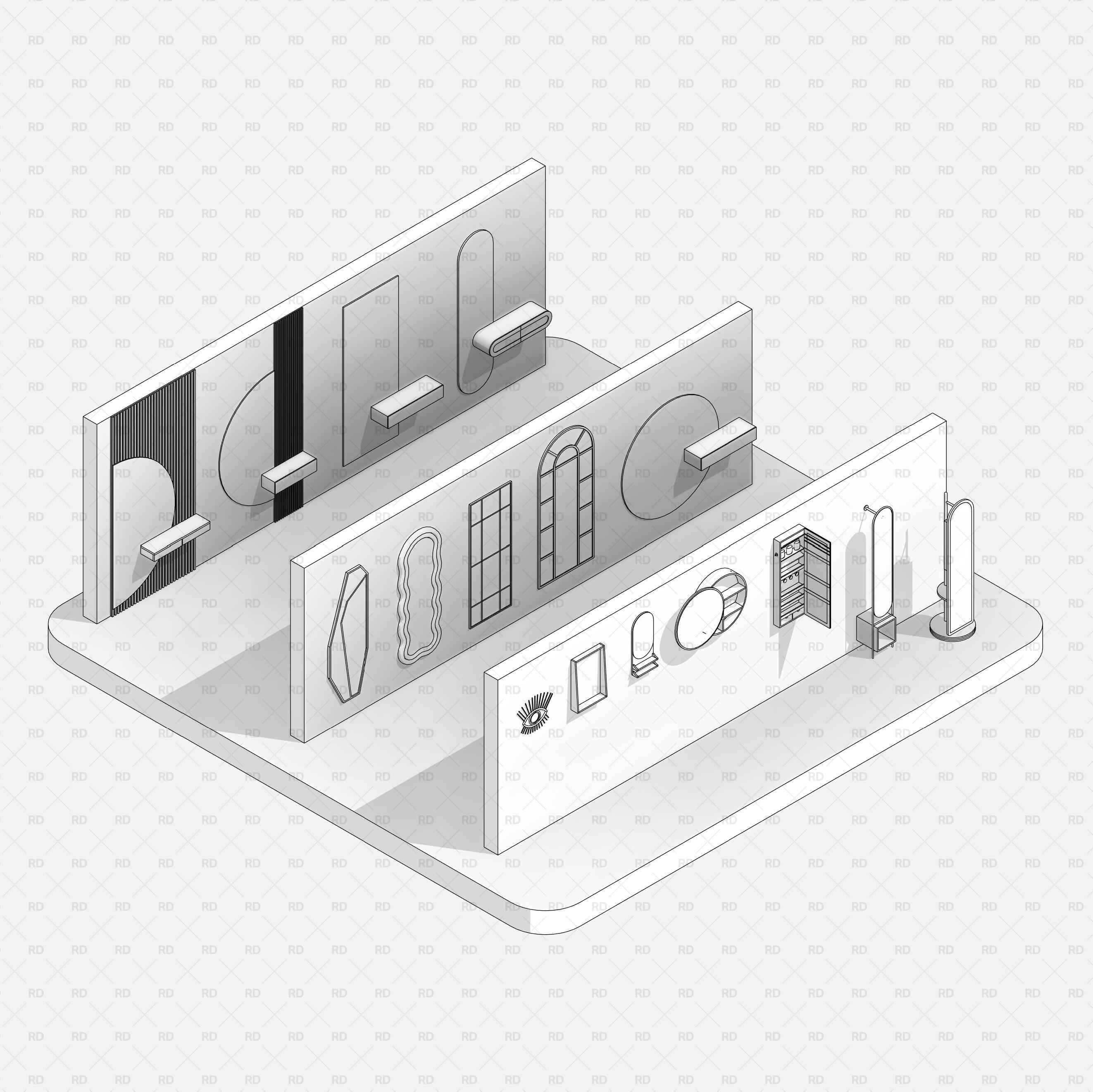 revit mirrors families