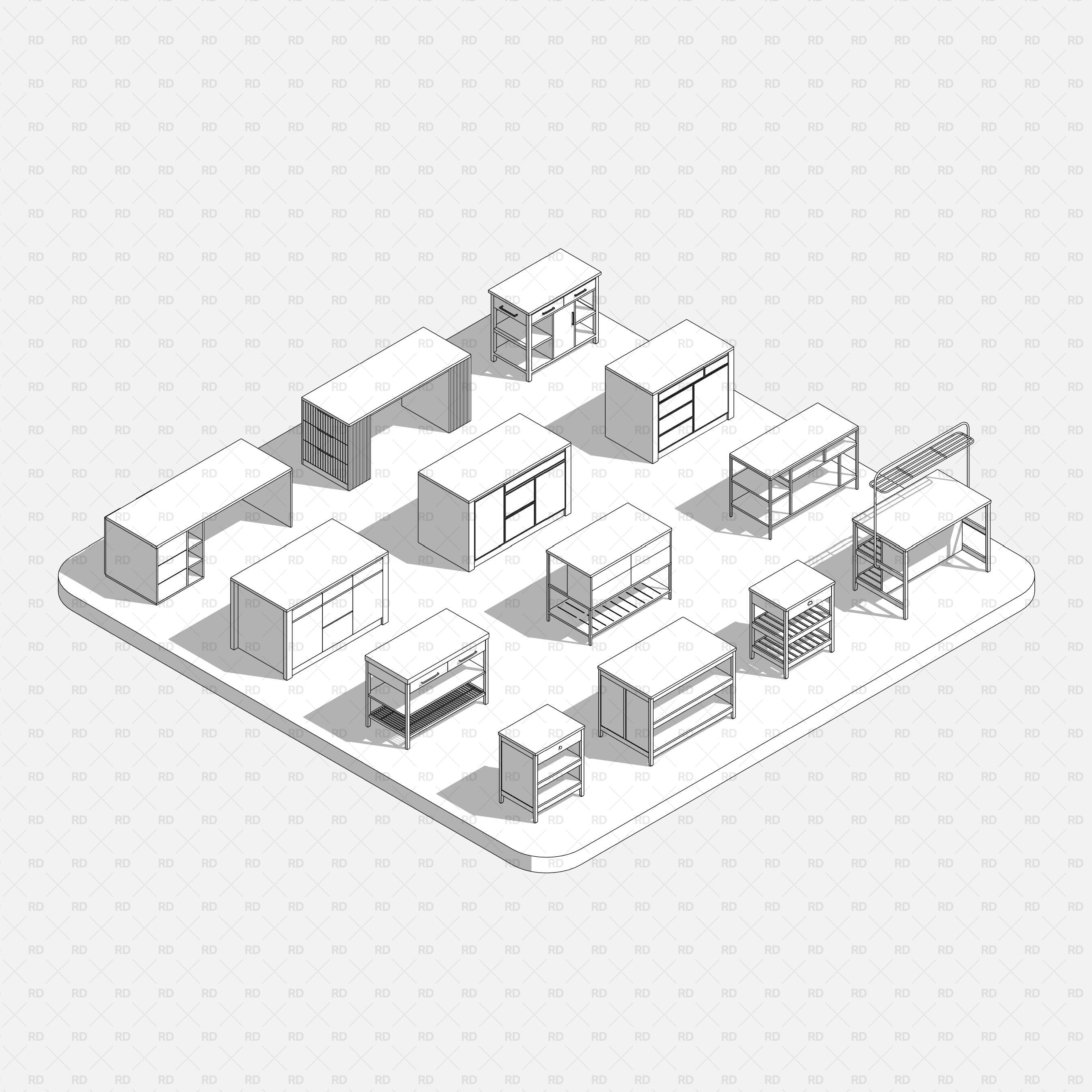 download revit kitchen families