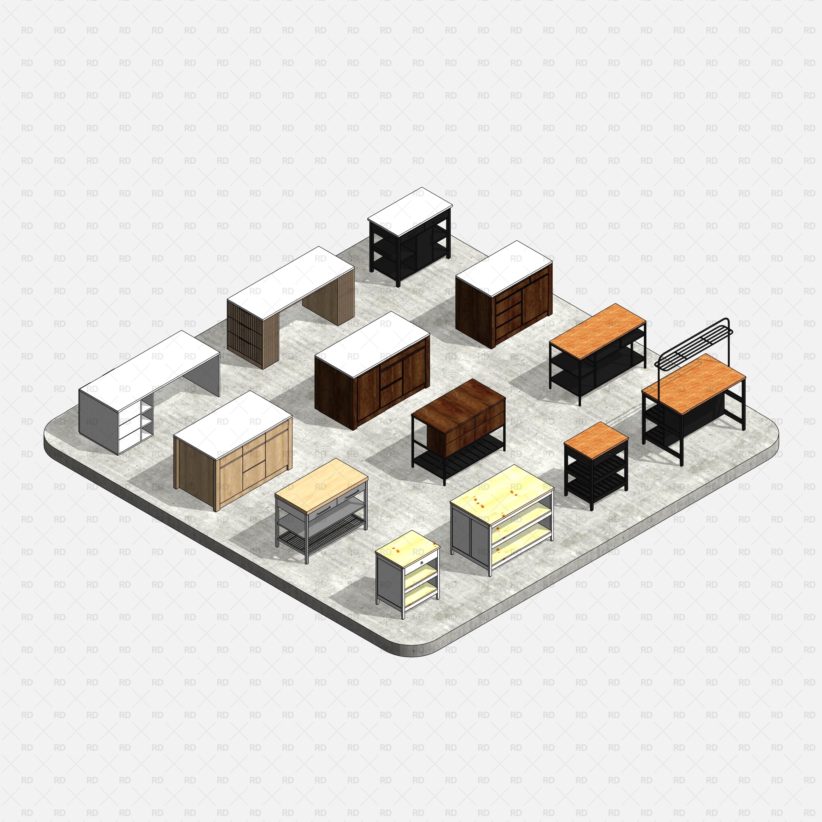 revit kitchen island