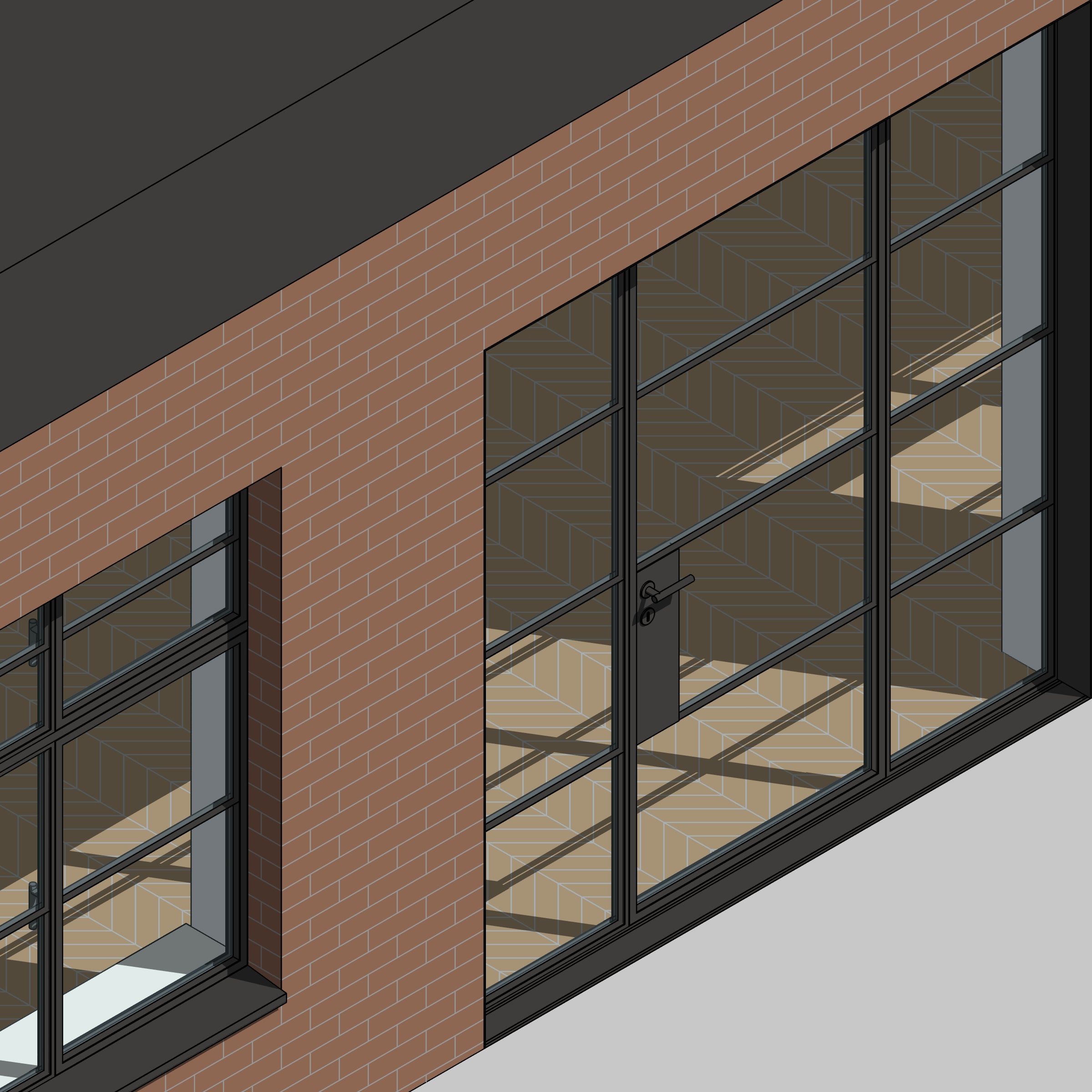 Revit Steel door family download bim object block