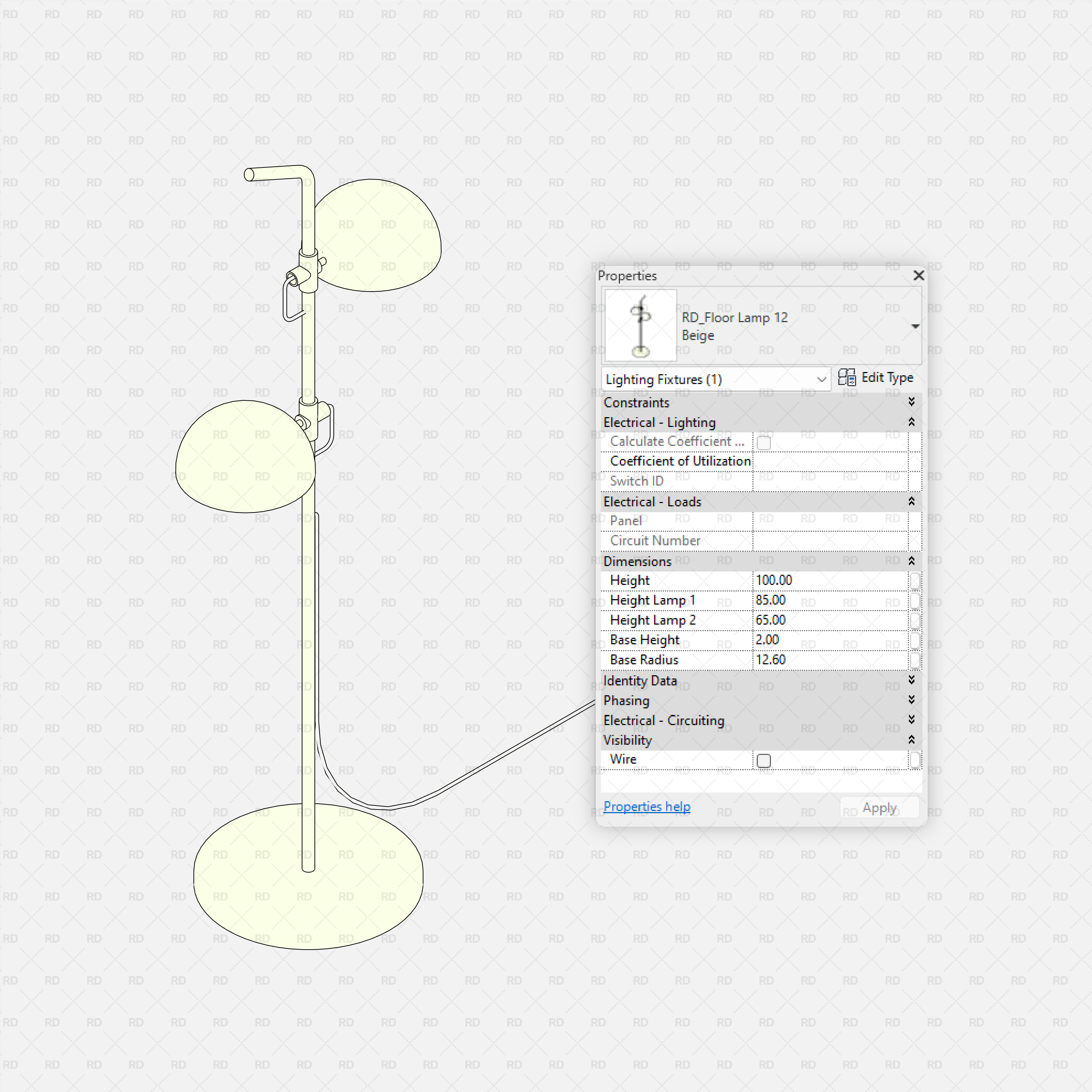revit lighting fixture
