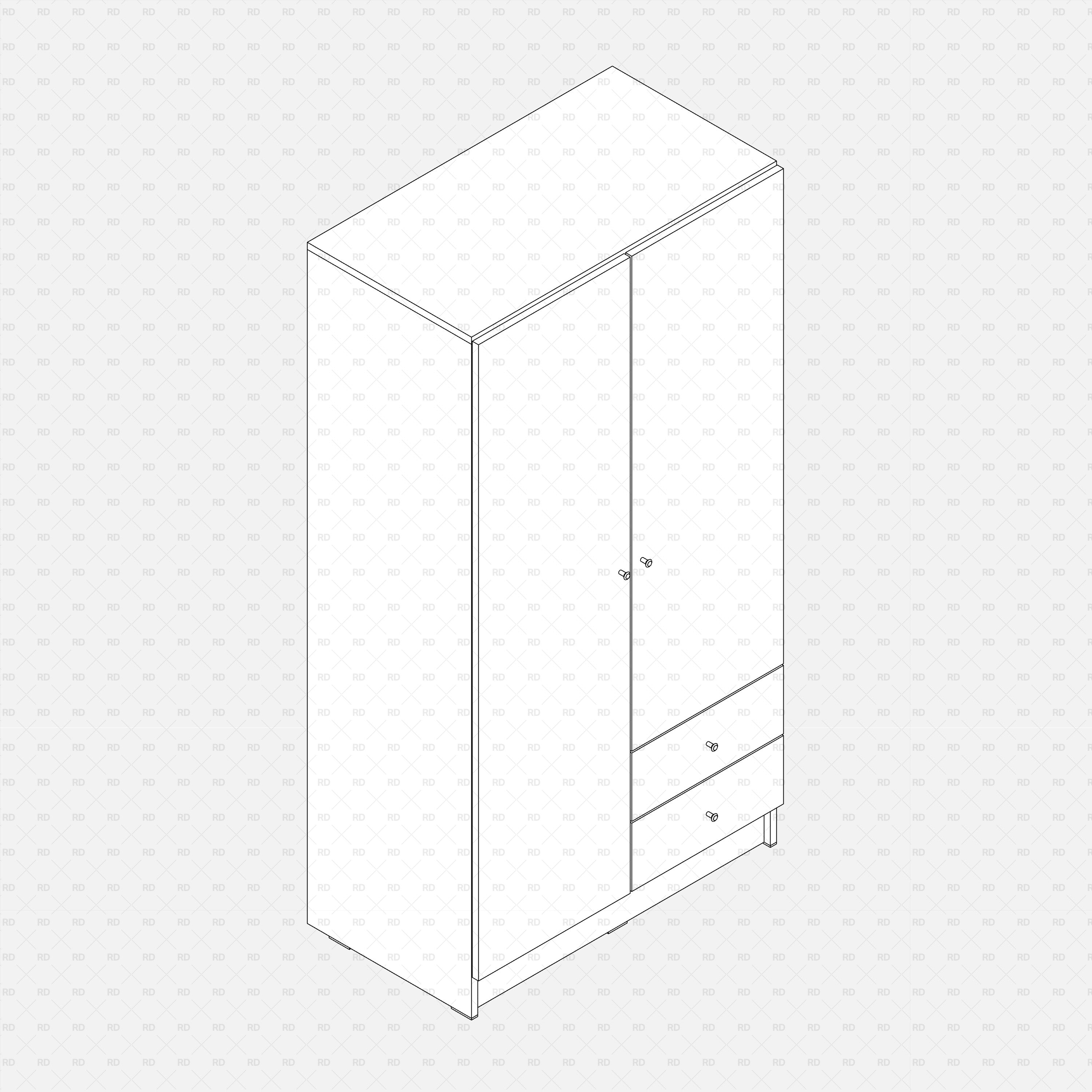 free native revit IKEA wardrobe