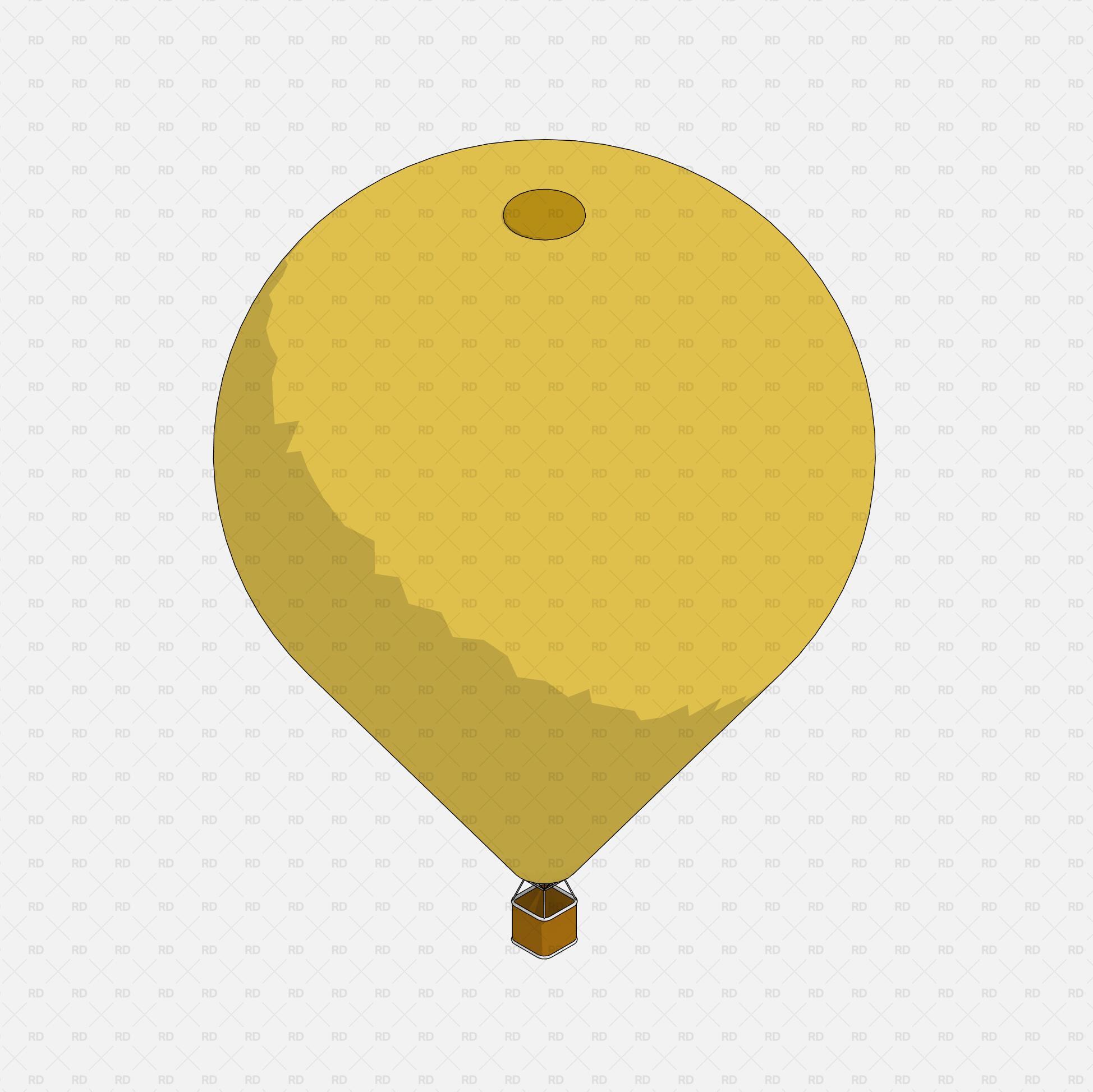 download high quality revit family hot air balloon