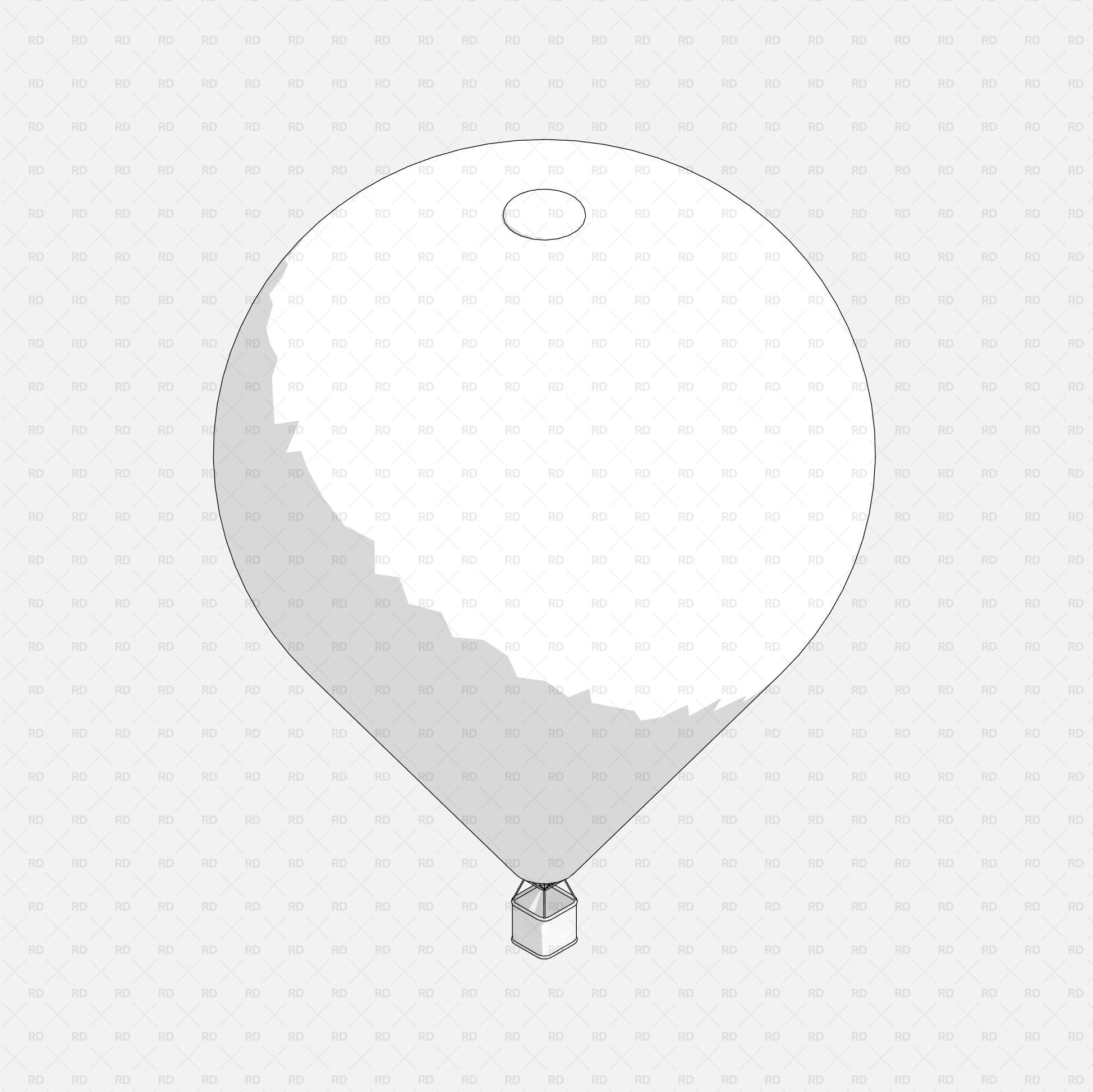 download high quality revit family hot air balloon