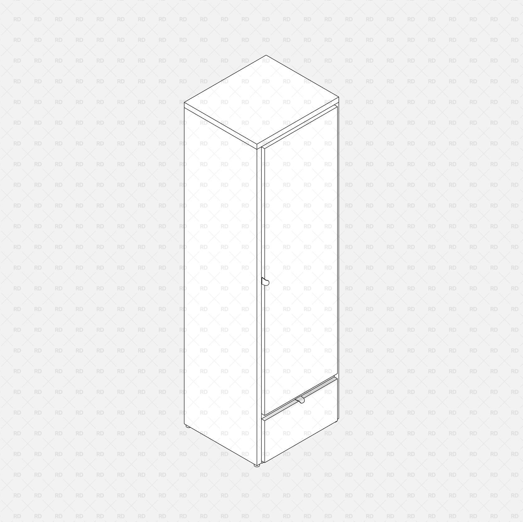 Revit Wardrobe Family with single door bottom drawer bim object free download block rd studio