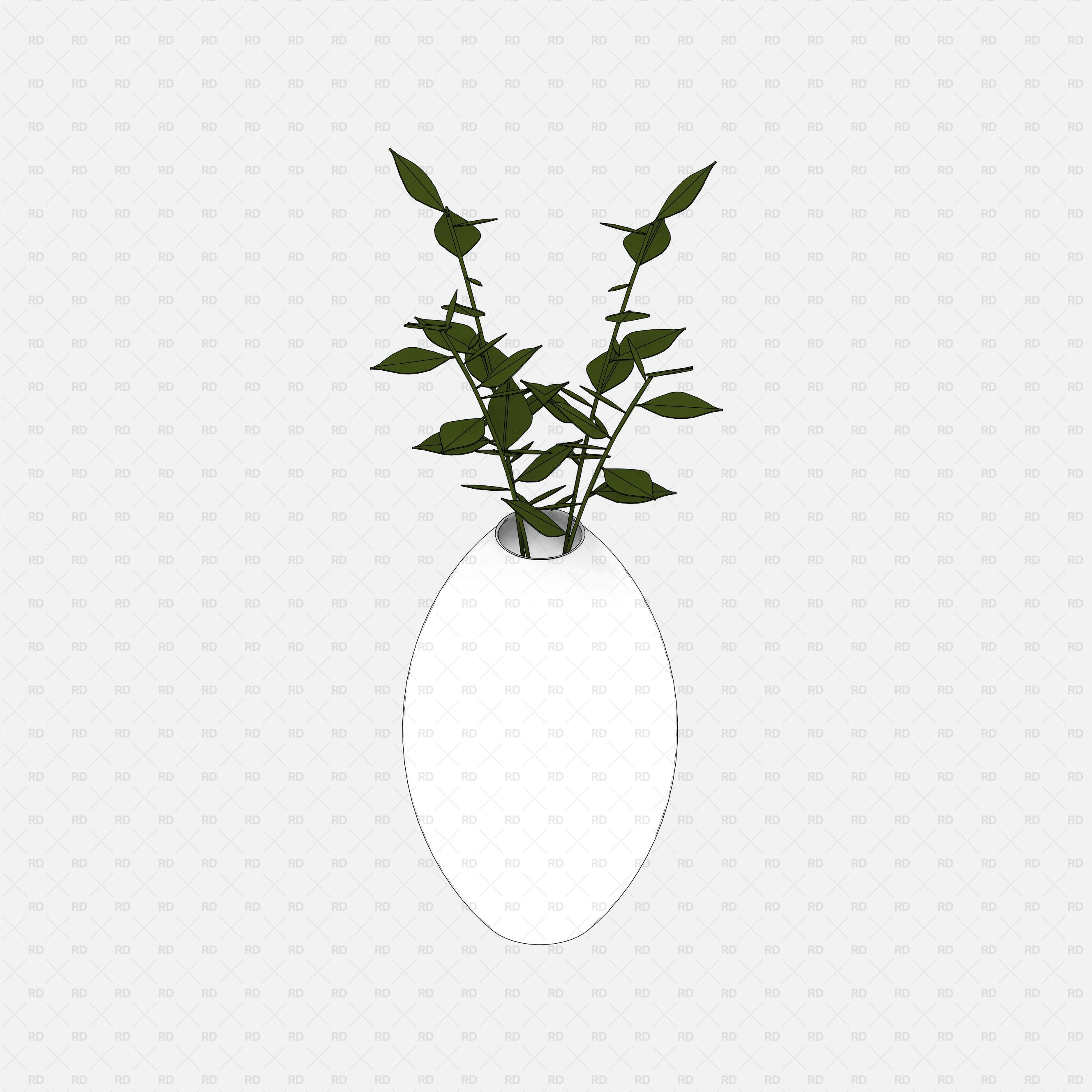 download free revit family decorative vase plant