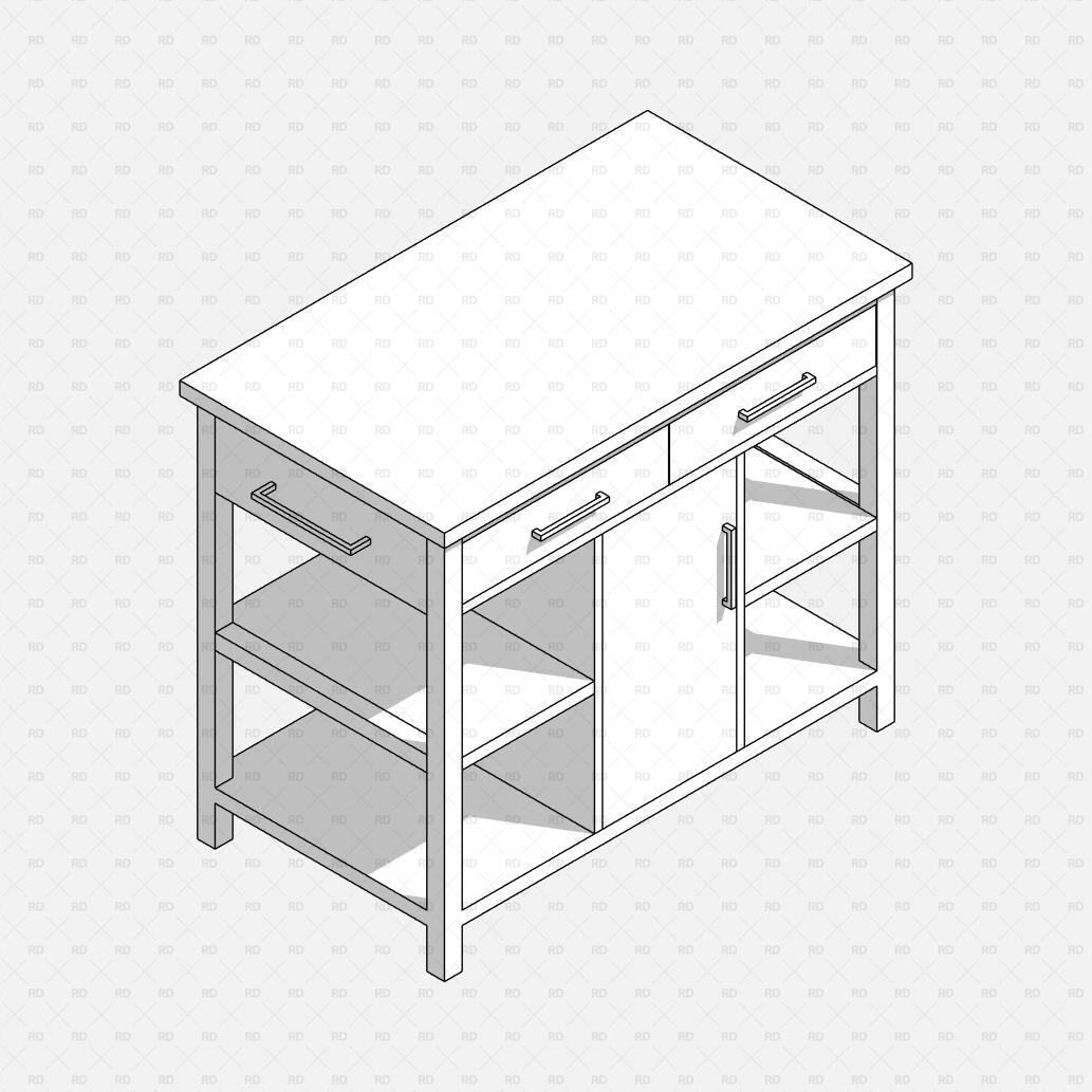 Free Revit Kitchen Island Family parametric