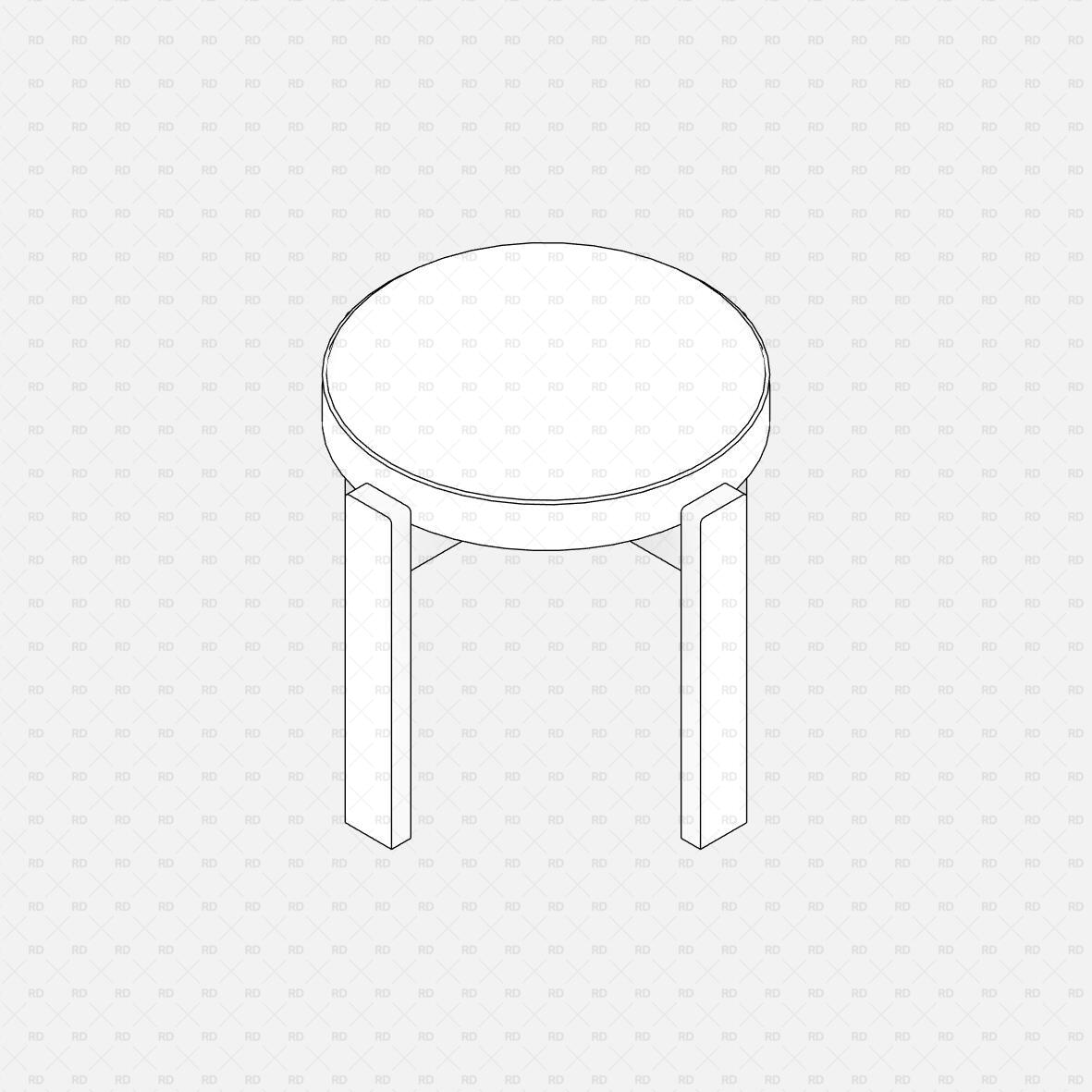 revit download free kitchen stool family bim object 3d