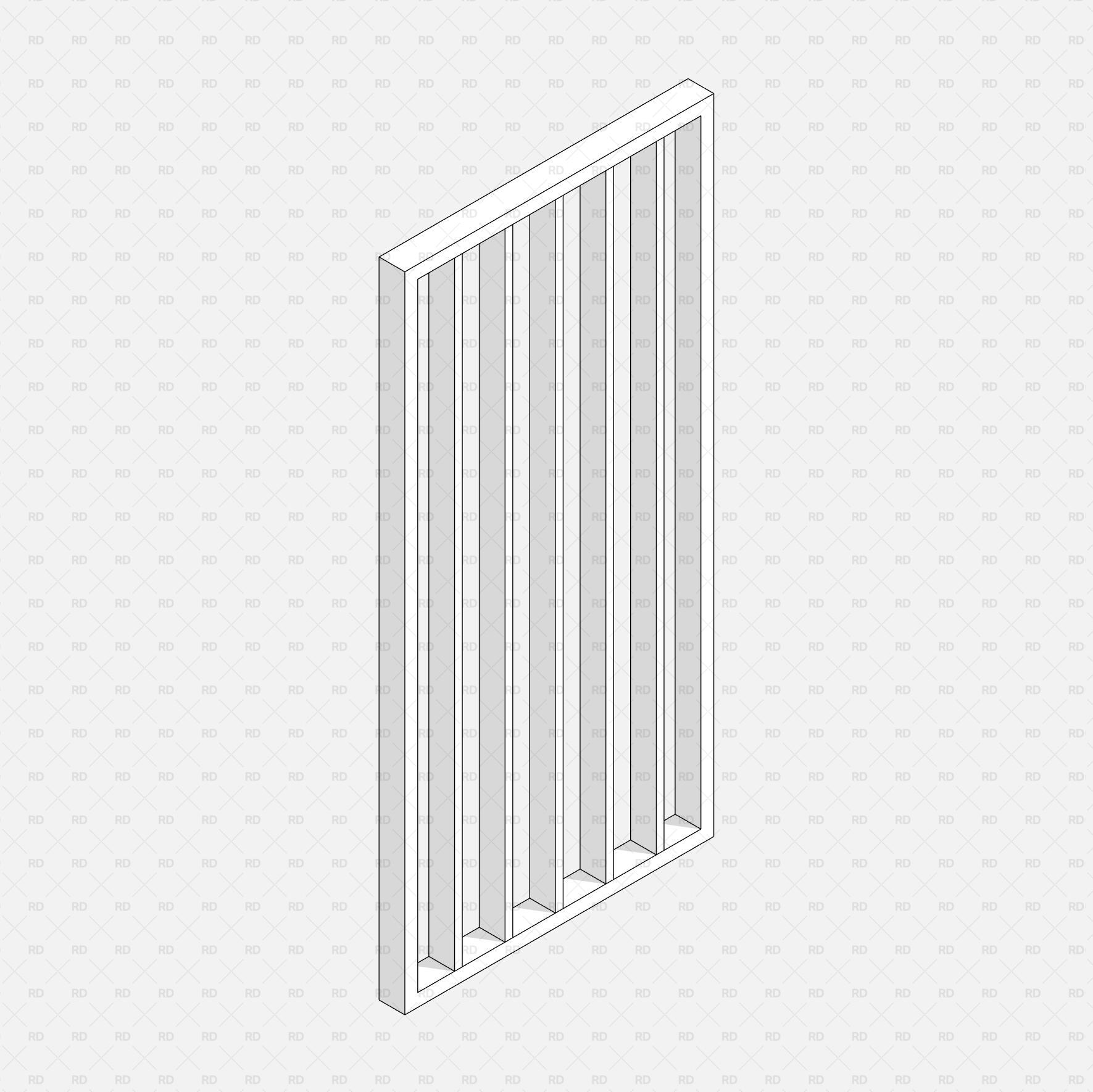 Download Free Revit Partition Wall vertical slates