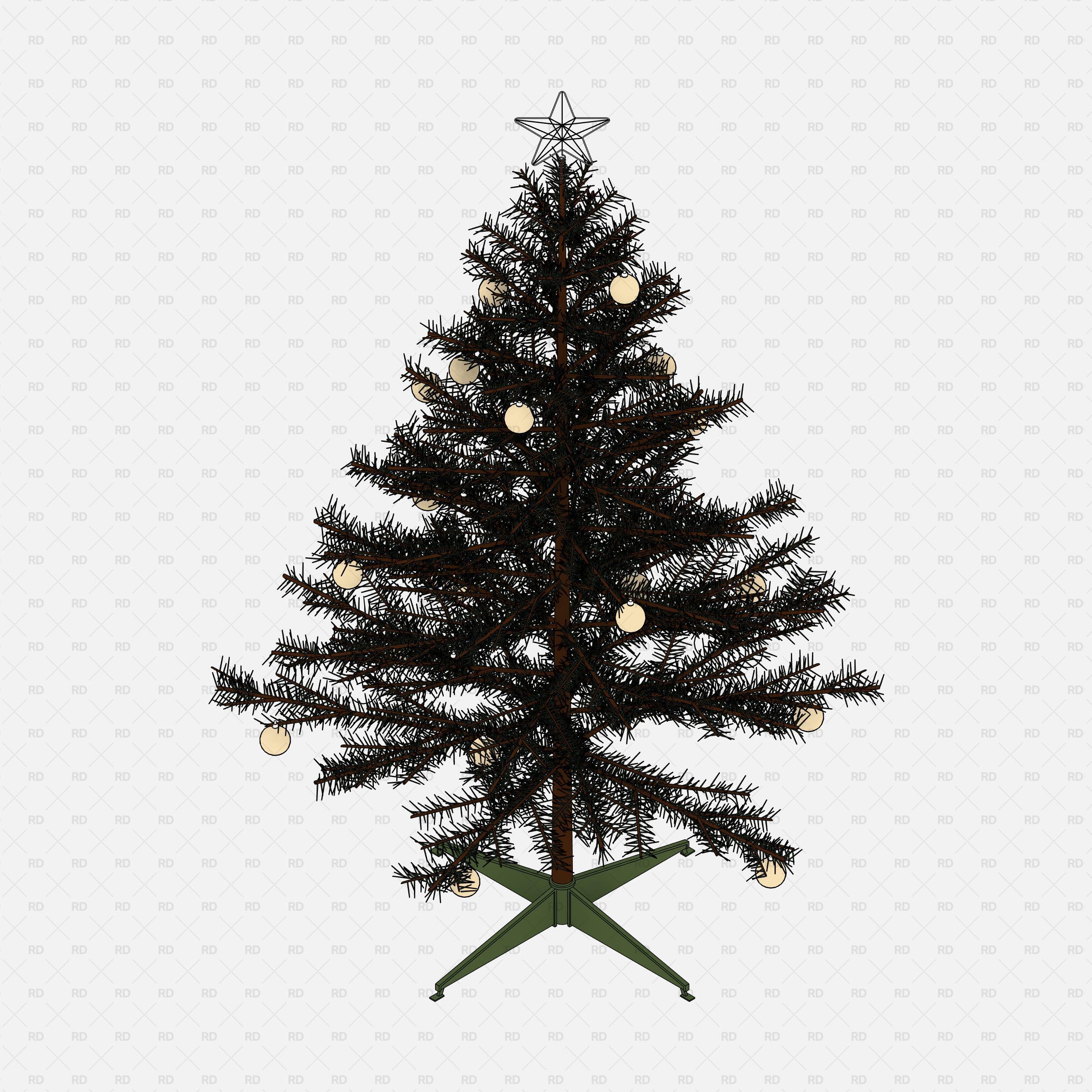 Download Free Revit Christmas Tree Family bim object