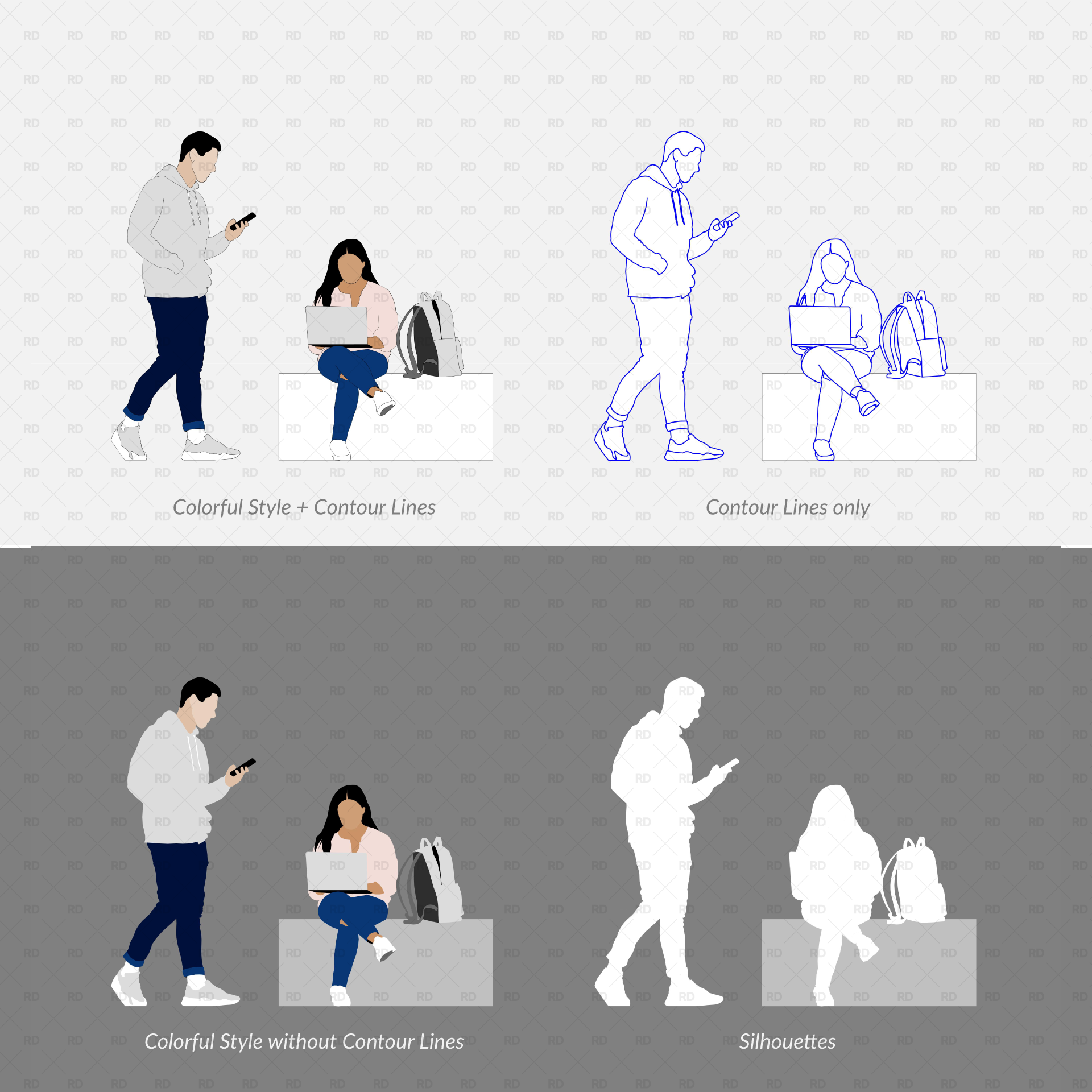 revit people 2d family