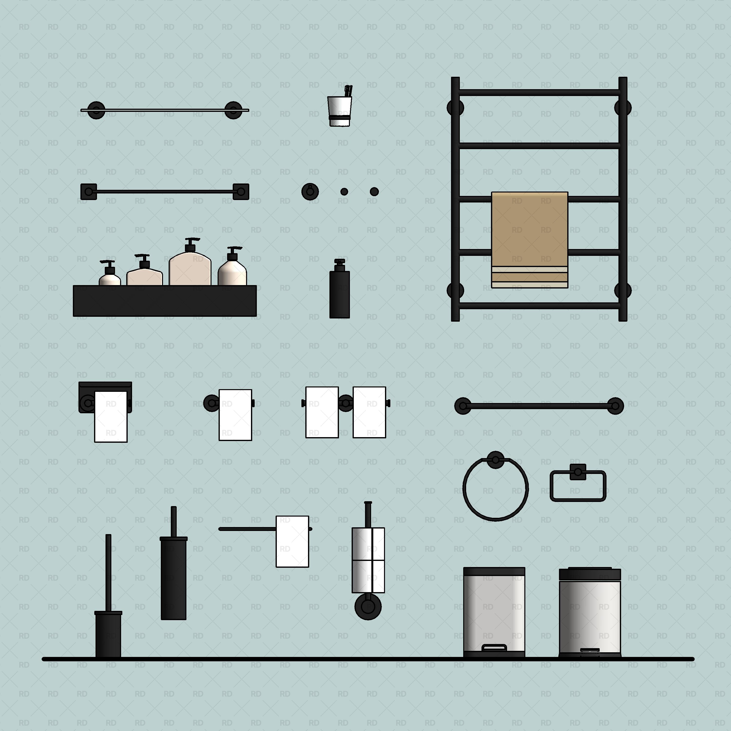 revit toilet accessories