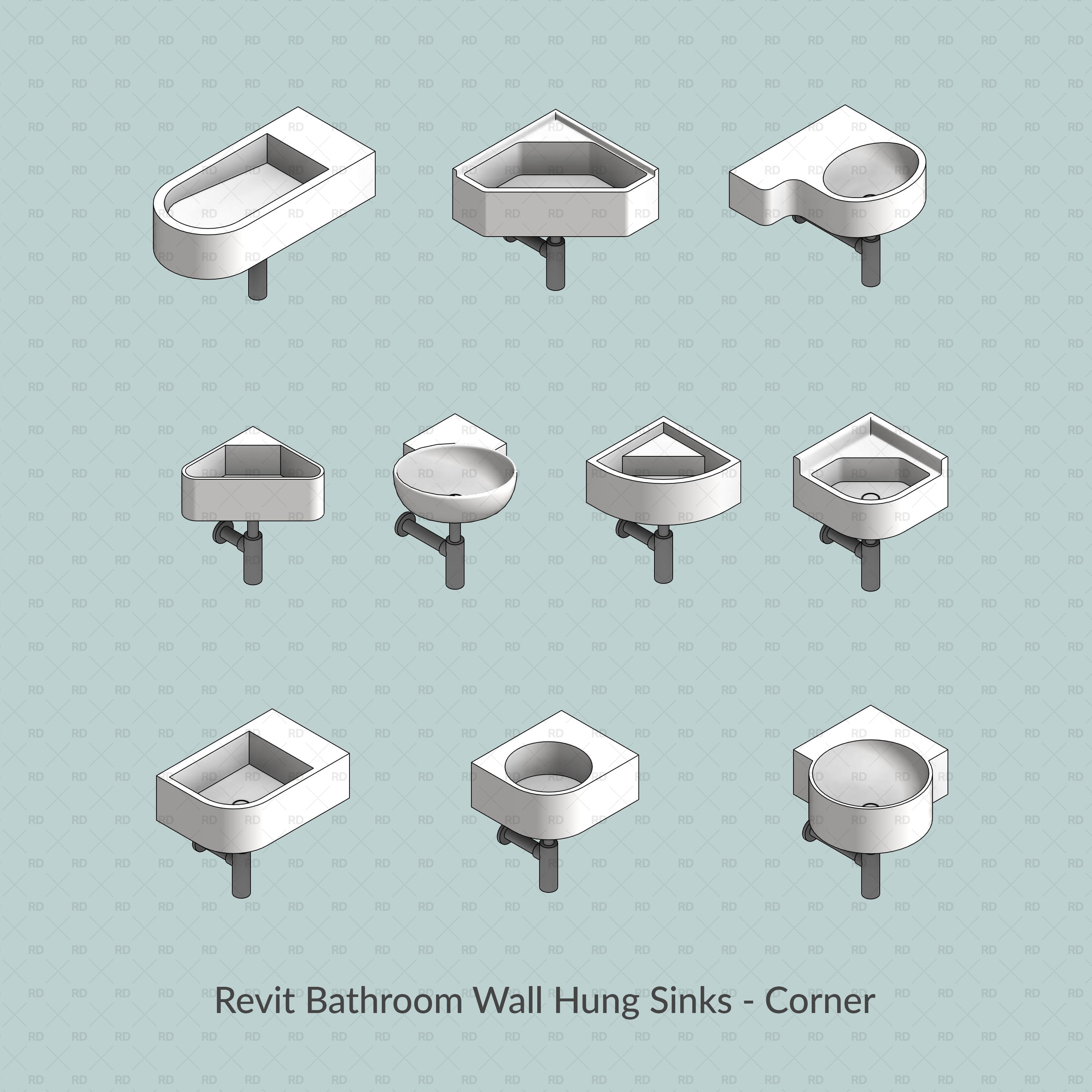 Revit Bathroom Sinks corner