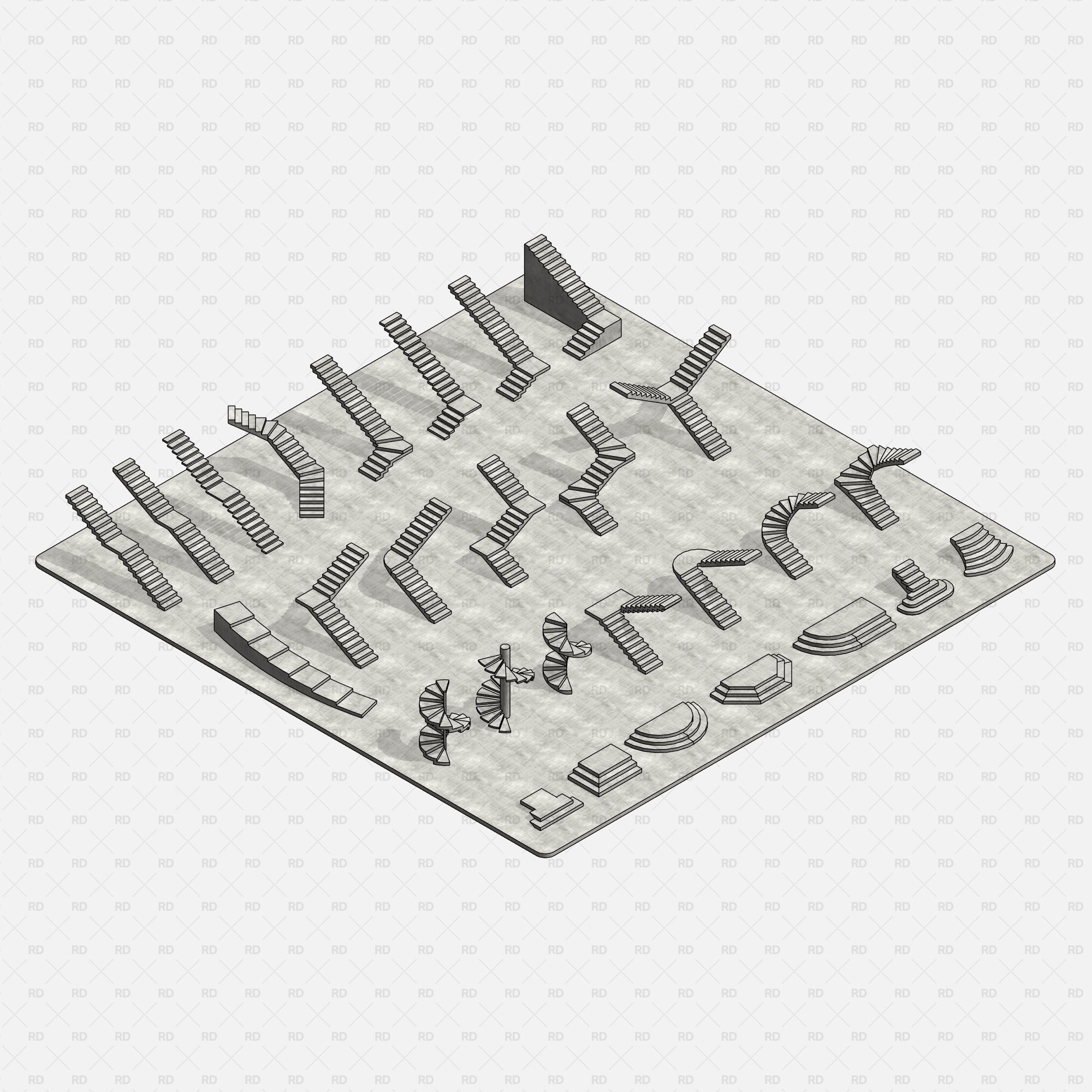 download revit stairs concrete