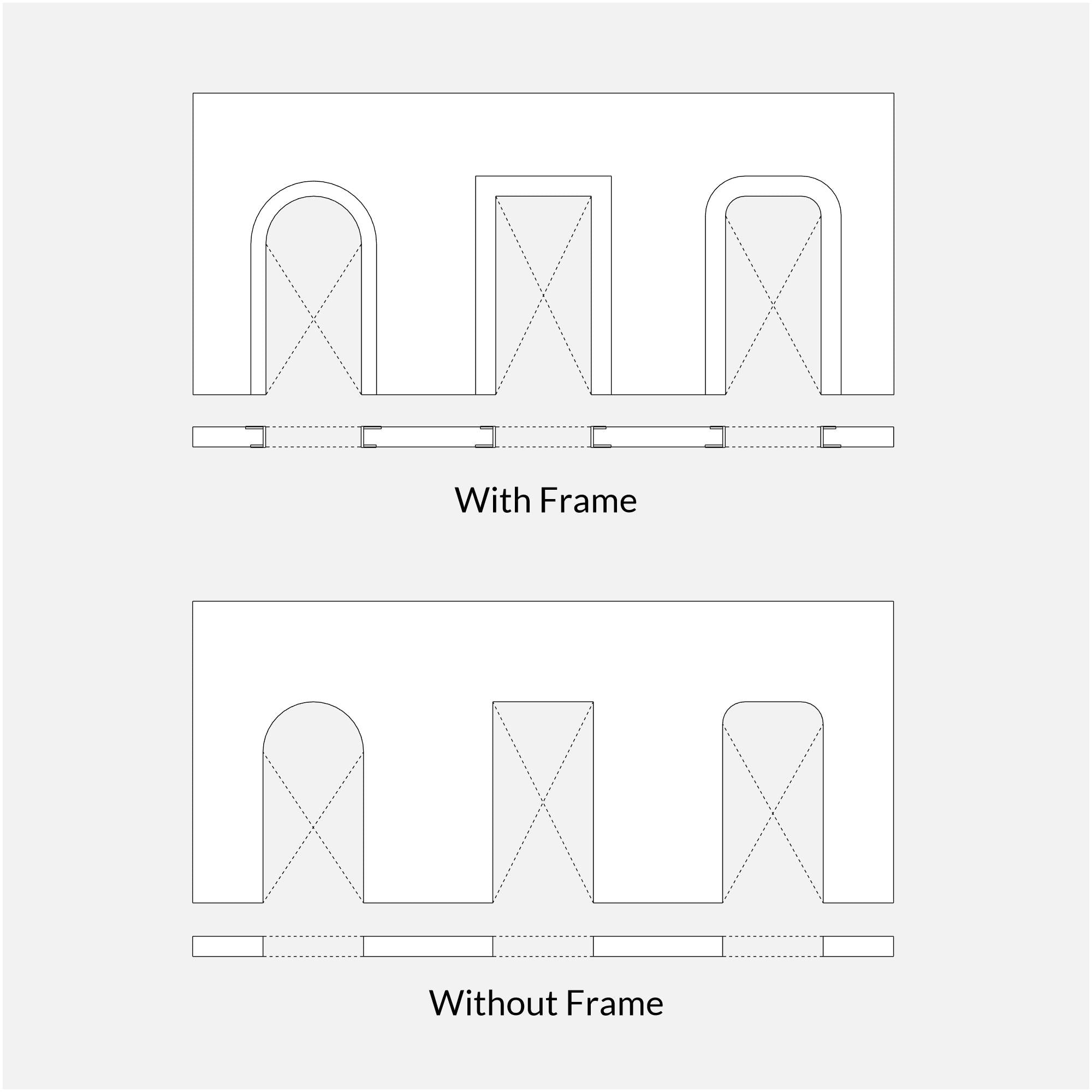 Revit hidden line section and floor plan Wall Opening RD Studio BIM Blocks RFA Elevation/Plan Views Of Arched + Rectangular Voids, Framed And Unframed