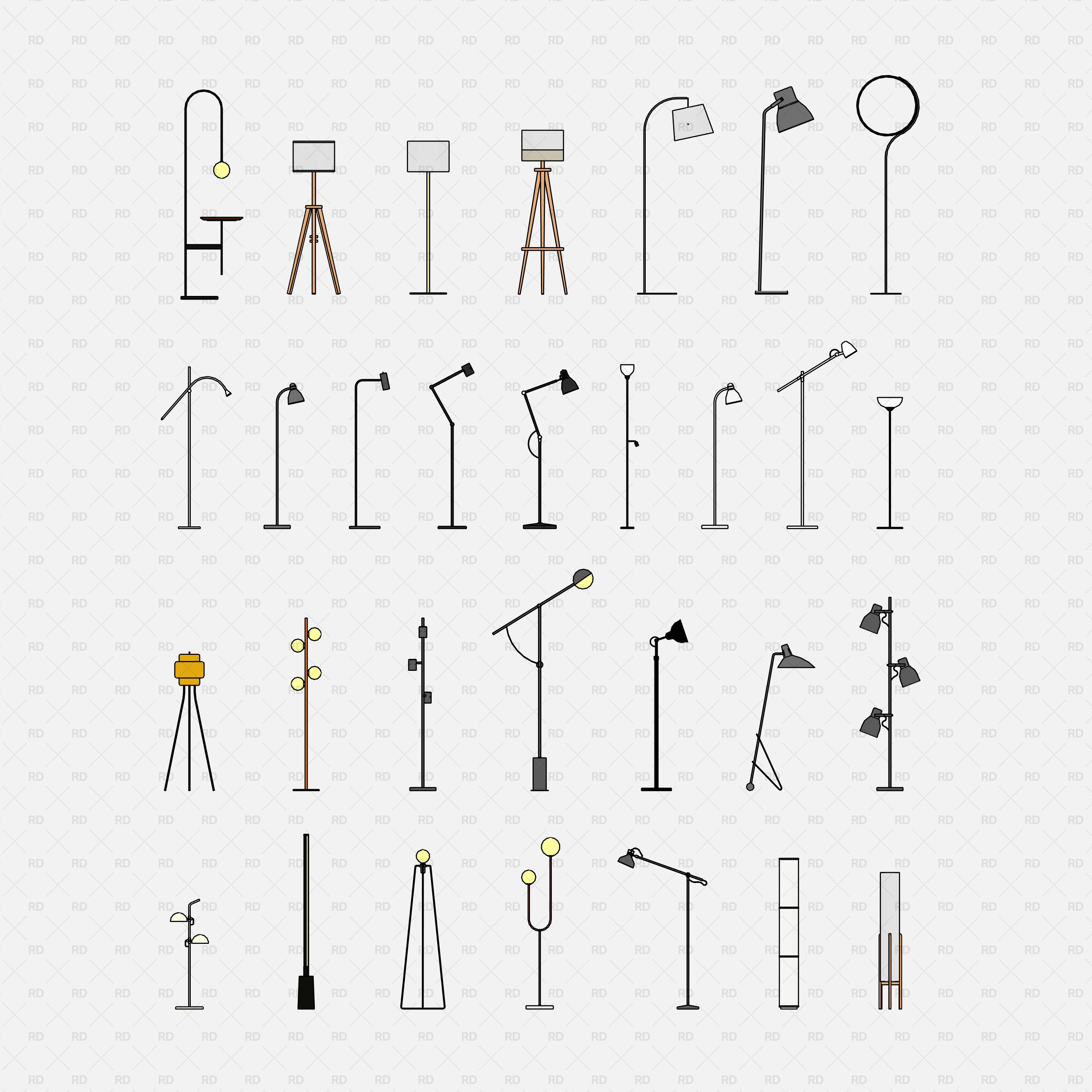 revit floor lamp free