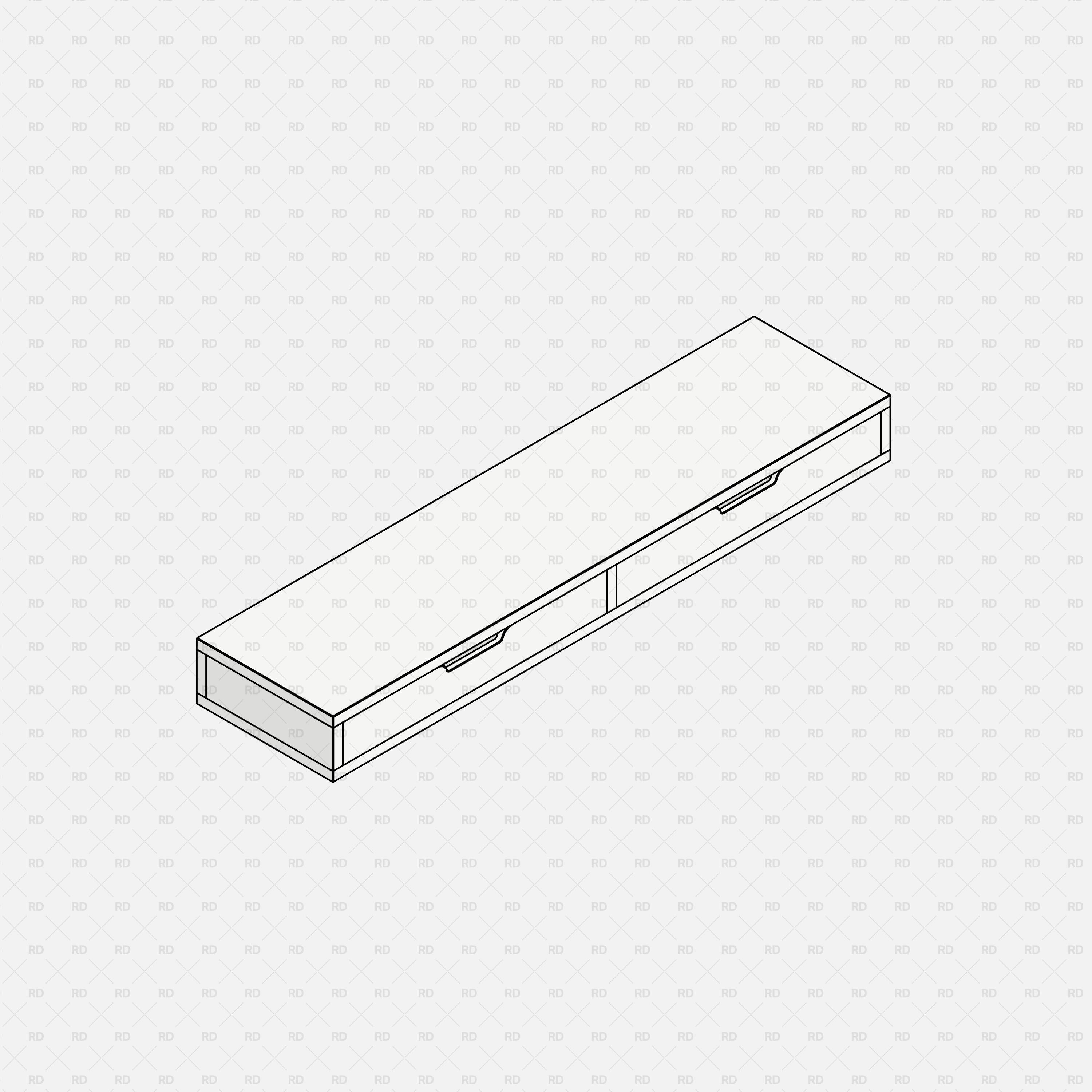 free Revit IKEA Alex Family shelf with drawers BIM