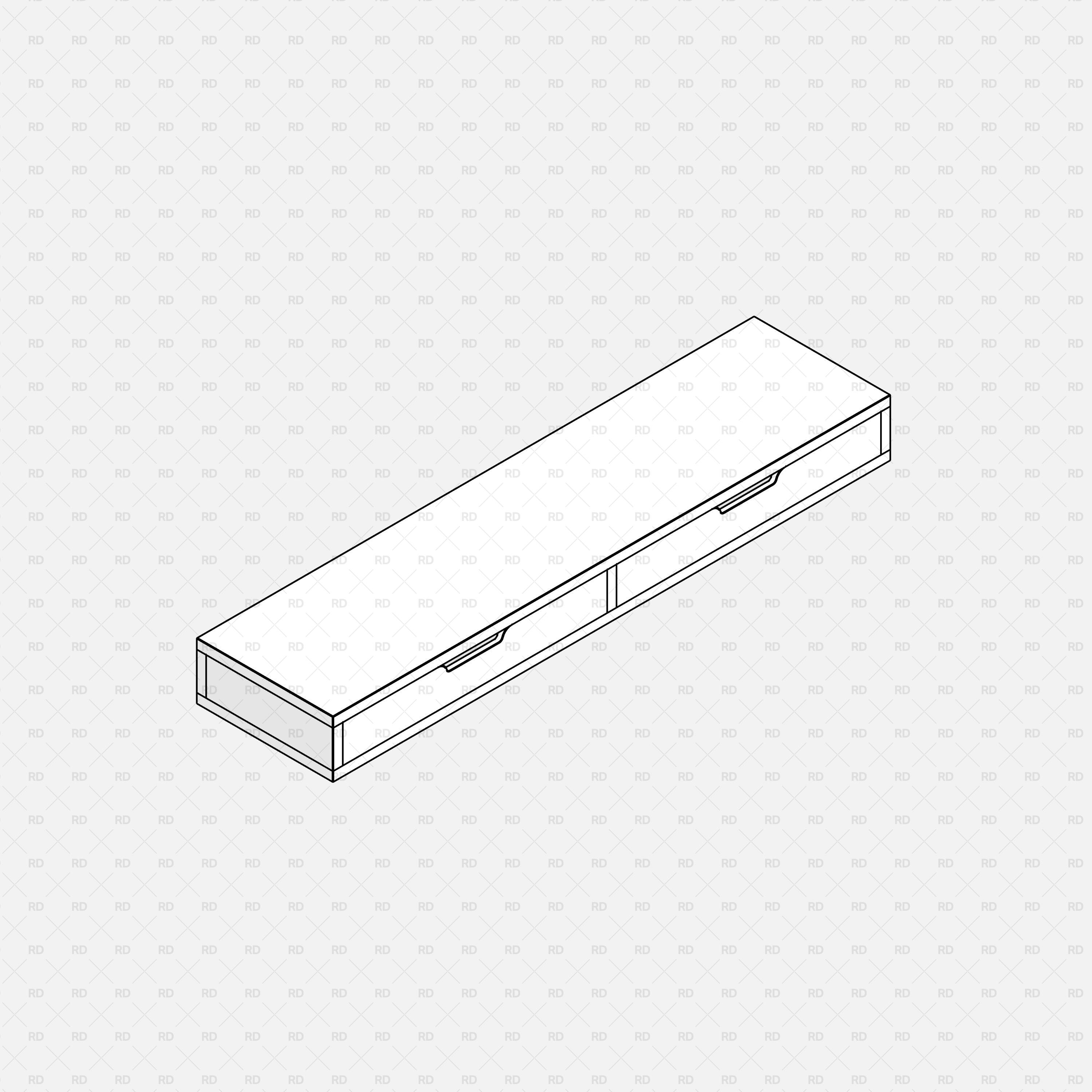 free Revit IKEA Alex Family shelf with drawers BIM