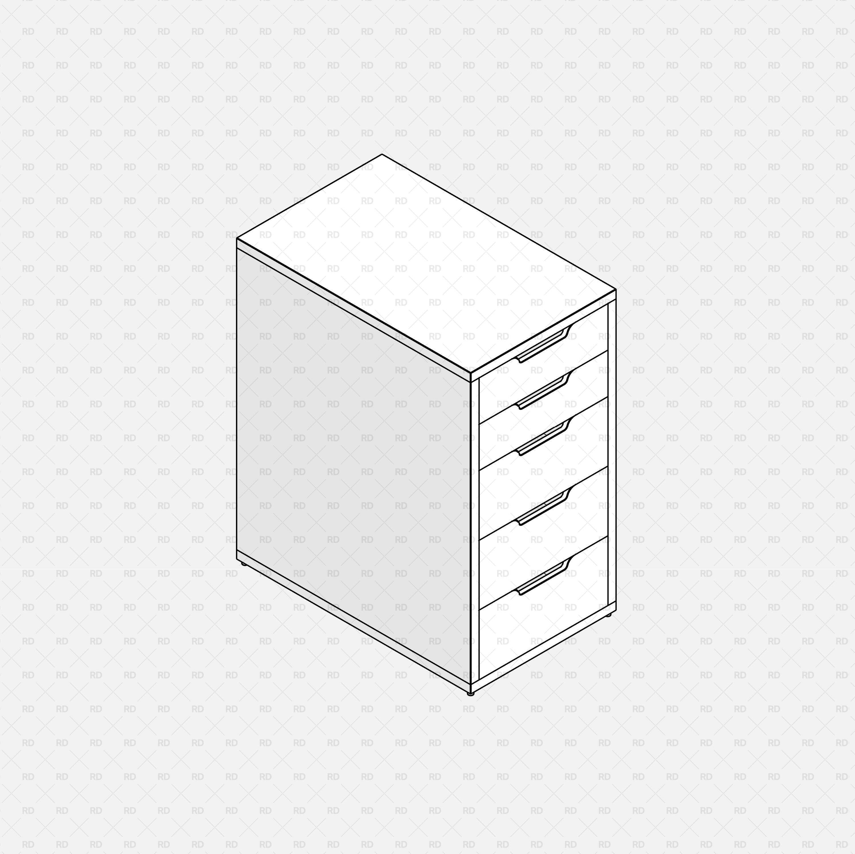 free revit ikea alex family drawer unit BIM
