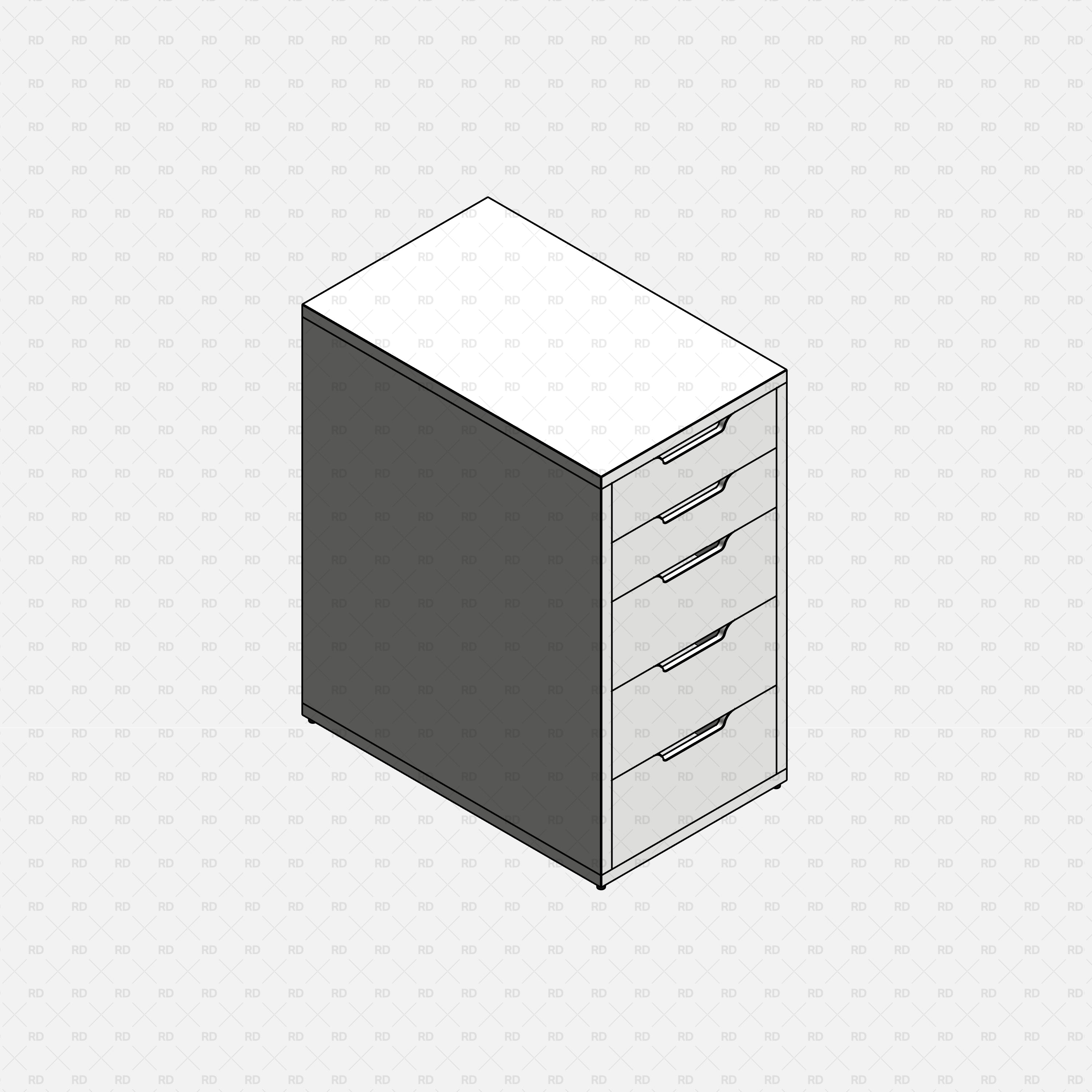 free revit ikea alex family drawer unit BIM