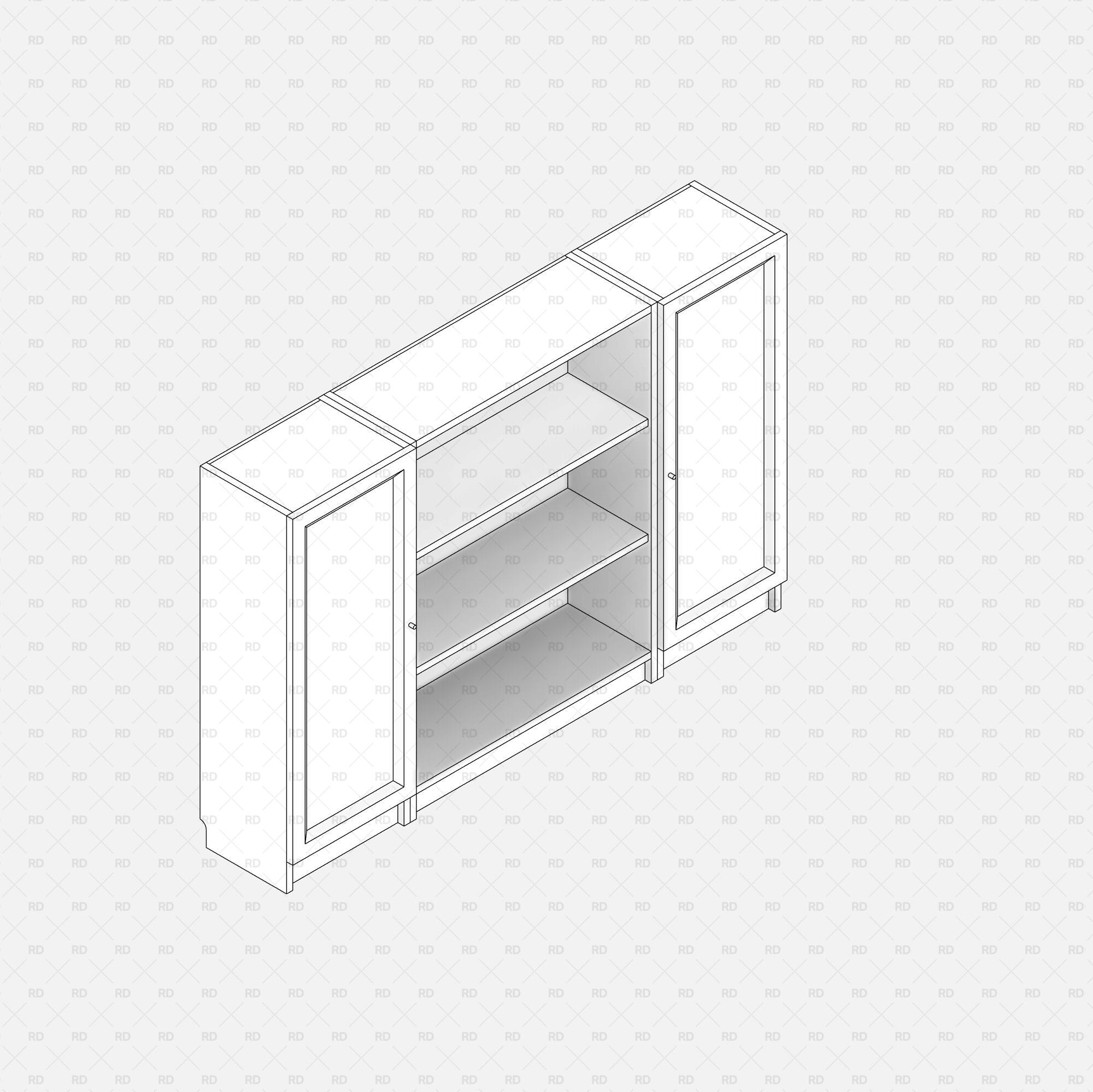 free download 3d bim object revit ikea billy bookcase