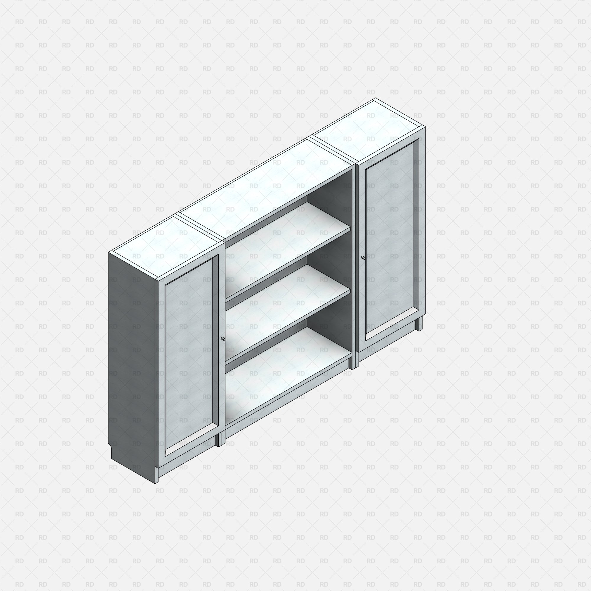 free download 3d bim object revit ikea billy bookcase