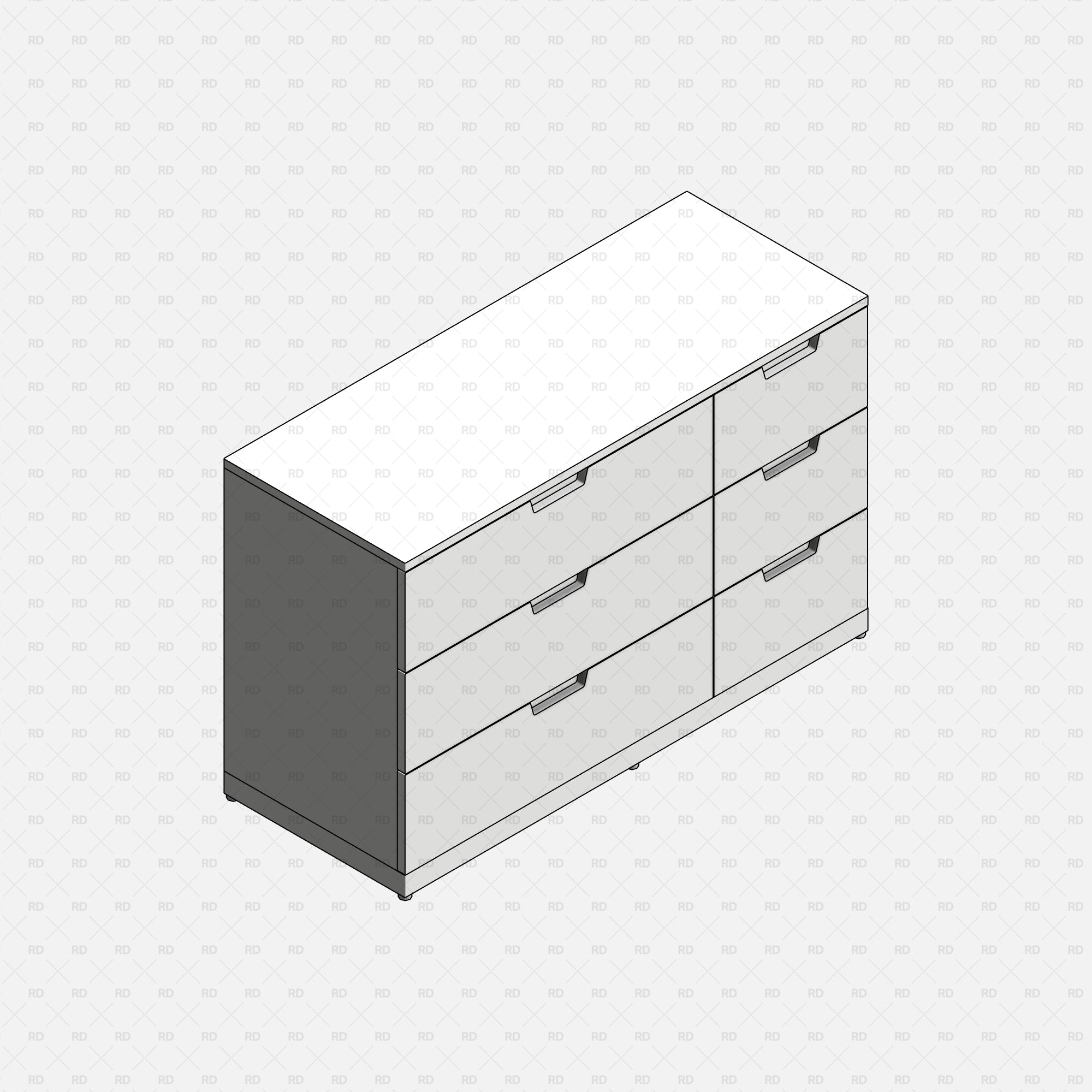 free download Revit IKEA NORDLI Drawer Chest 02 3d bim object