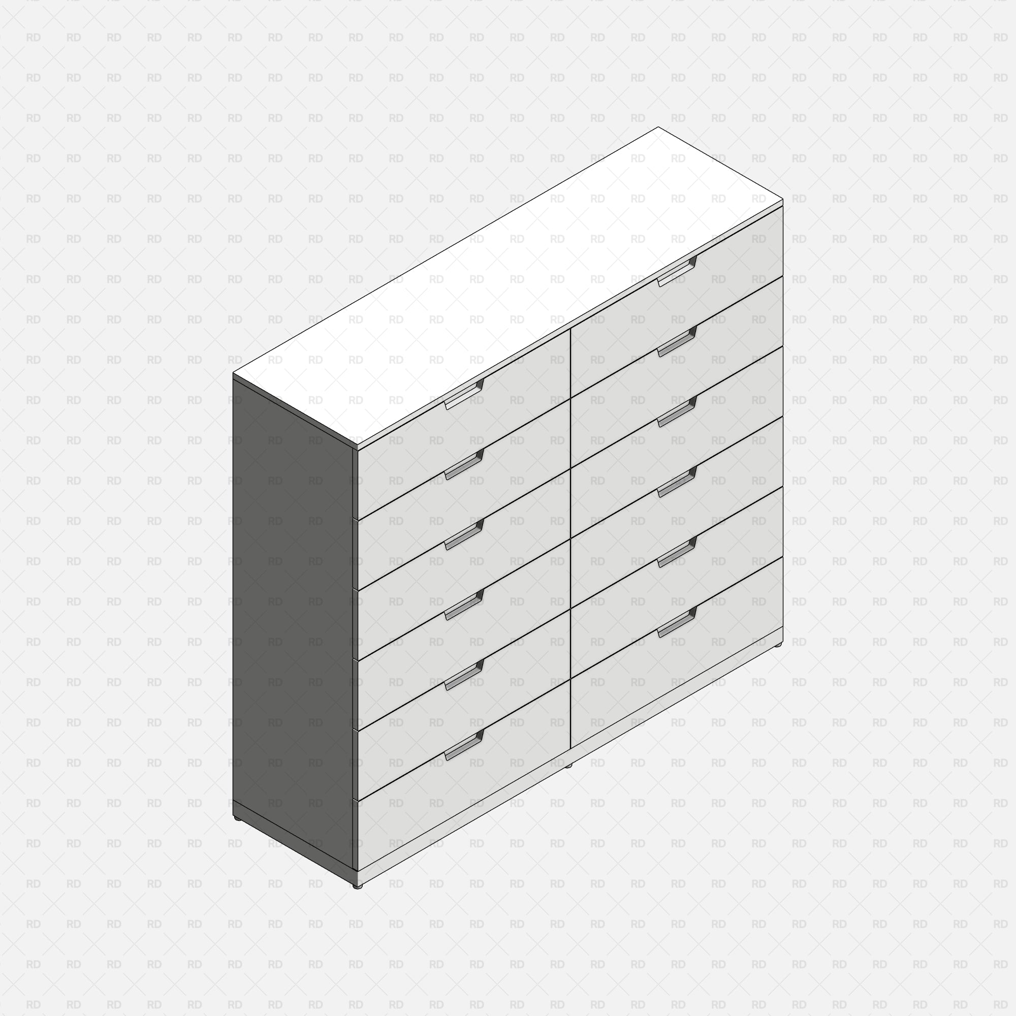 free download Revit IKEA NORDLI Drawer Chest 01 3d bim object