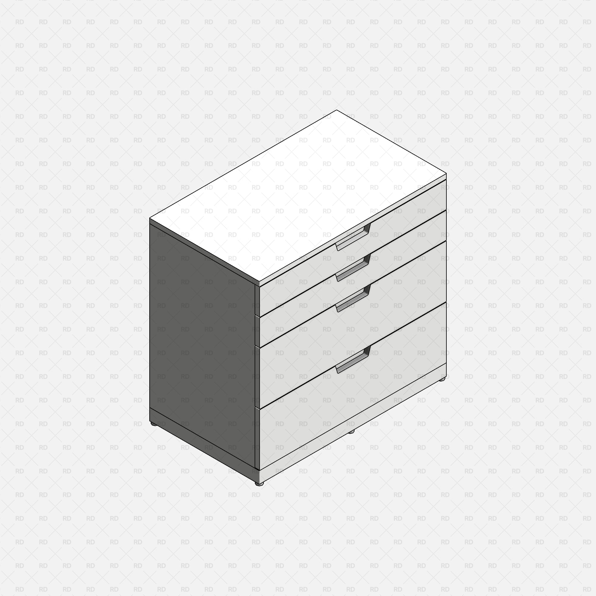 free download Revit IKEA NORDLI Drawer Chest 03 3d bim object