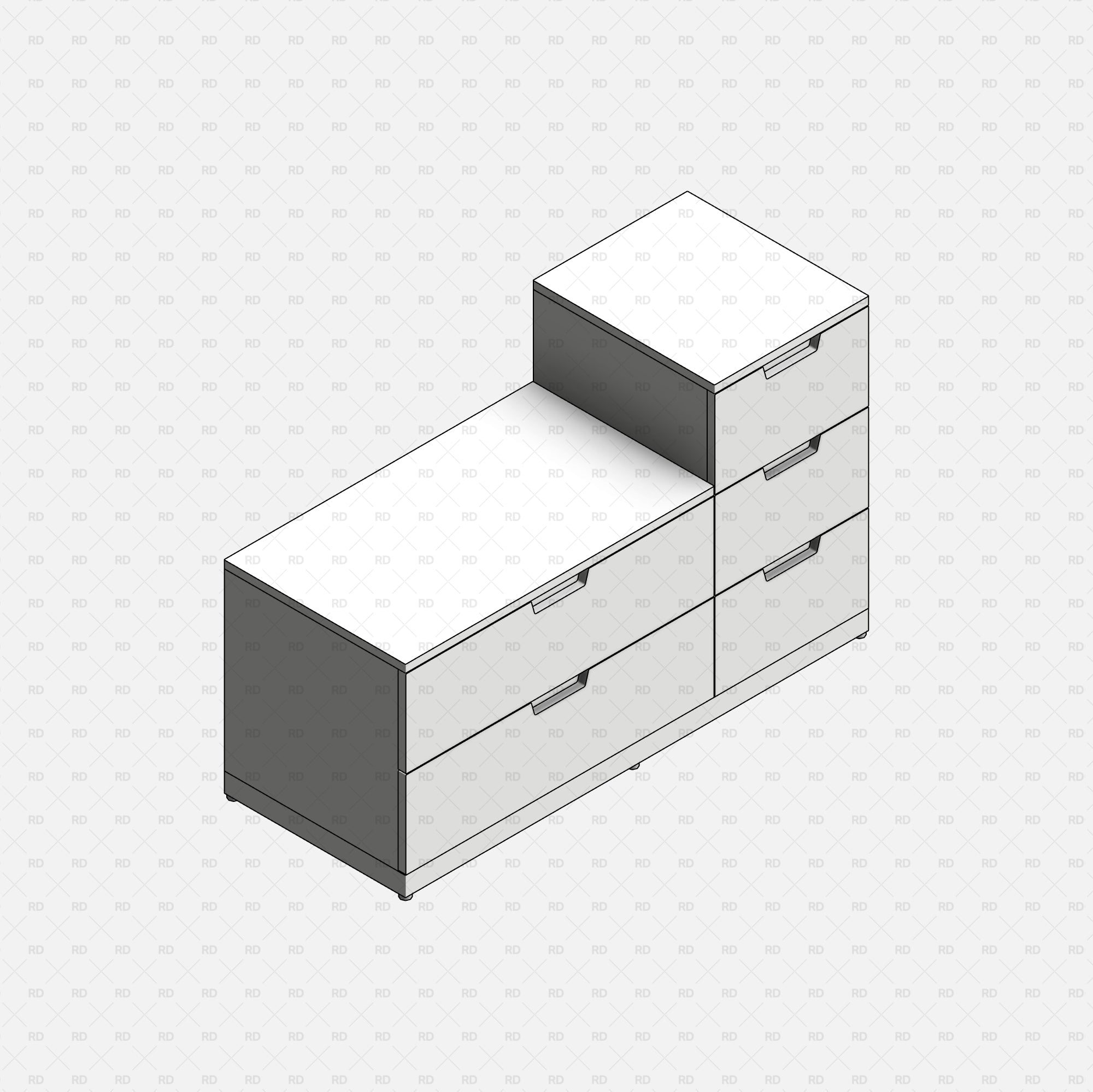 free download Revit IKEA NORDLI Drawer Chest 04 3d bim object