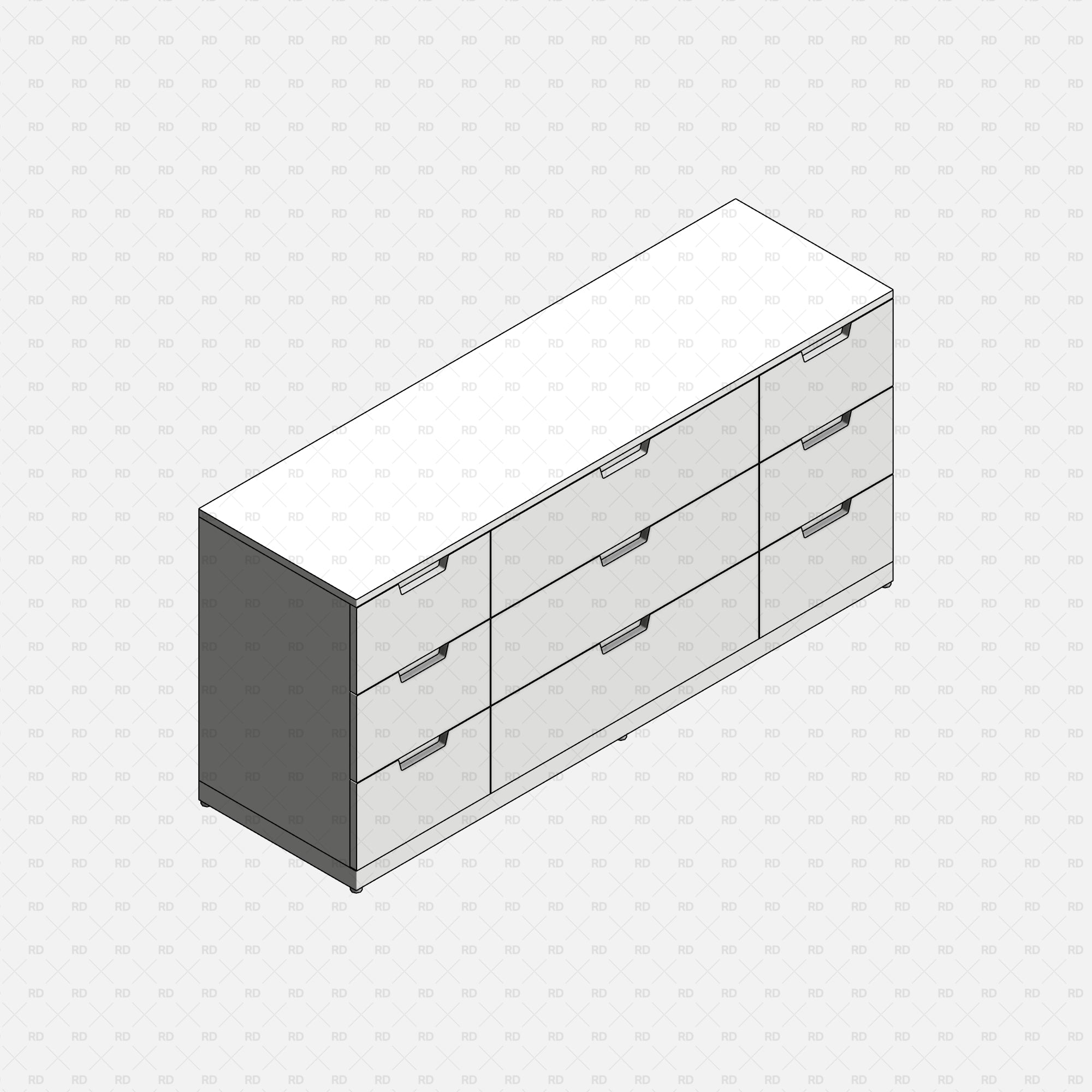 Free download Revit IKEA NORDLI Drawer Chest 05 3d bim object
