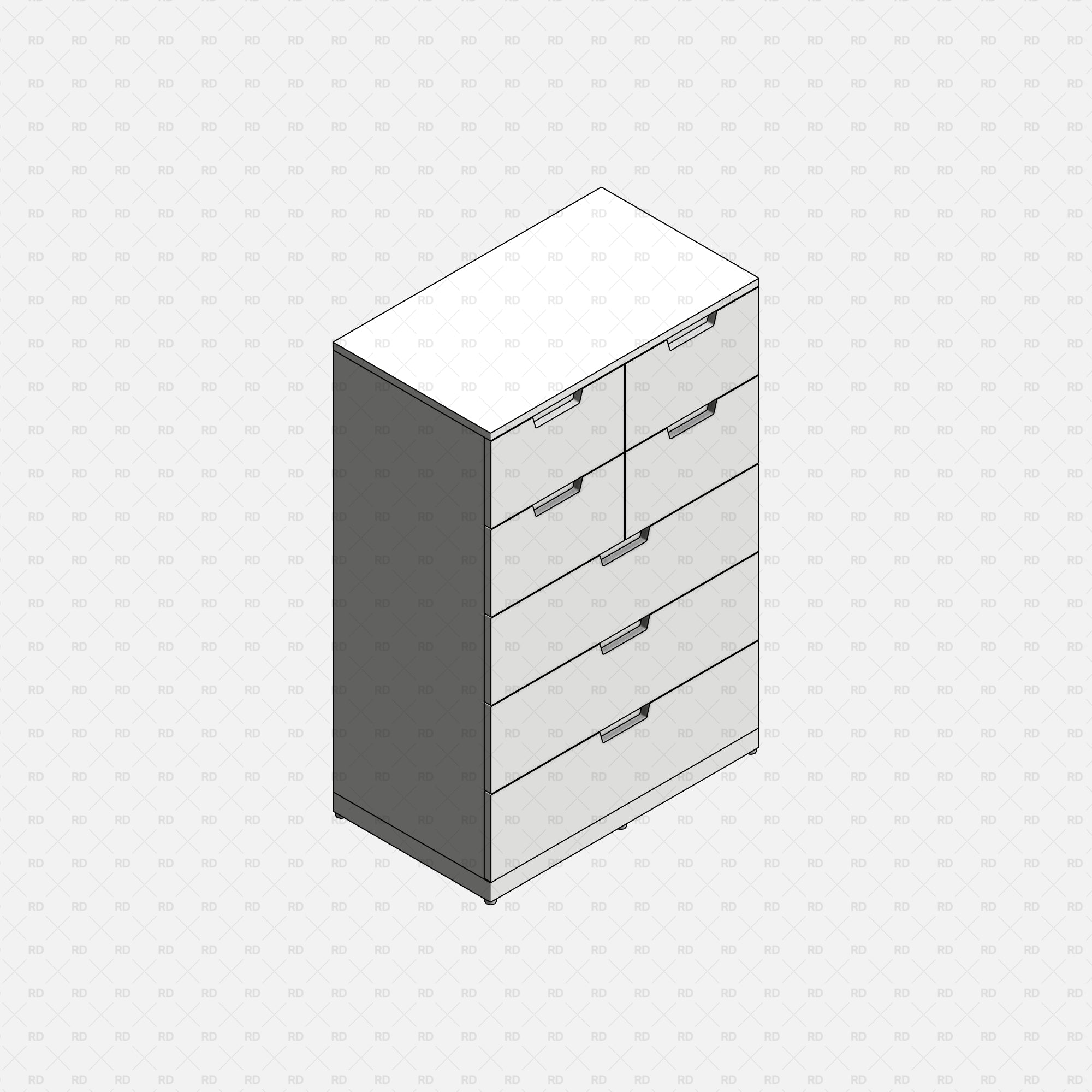 free download Revit IKEA NORDLI Drawer Chest 06 3d bim object