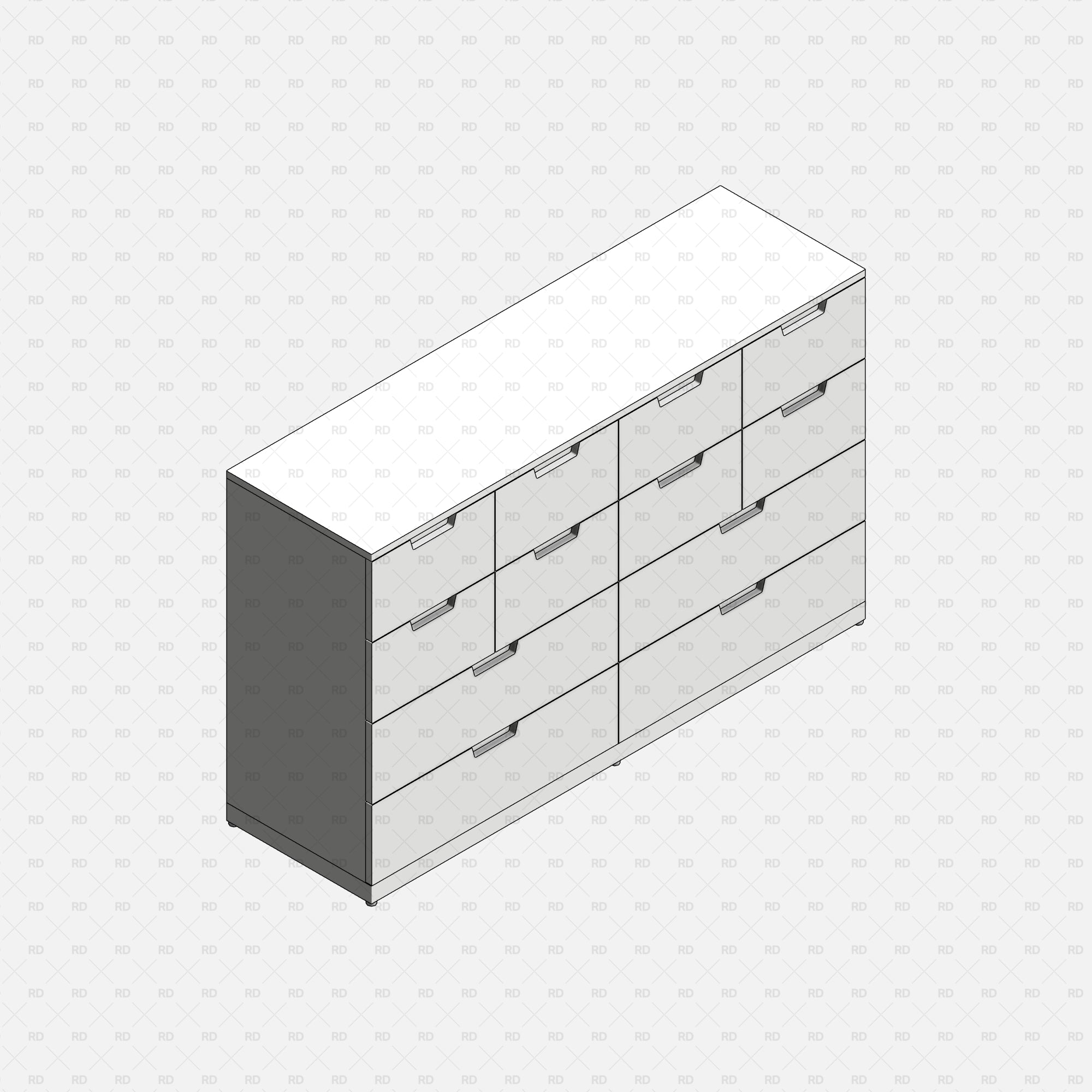 Free download Revit IKEA NORDLI Drawer Chest 11 3d bim object