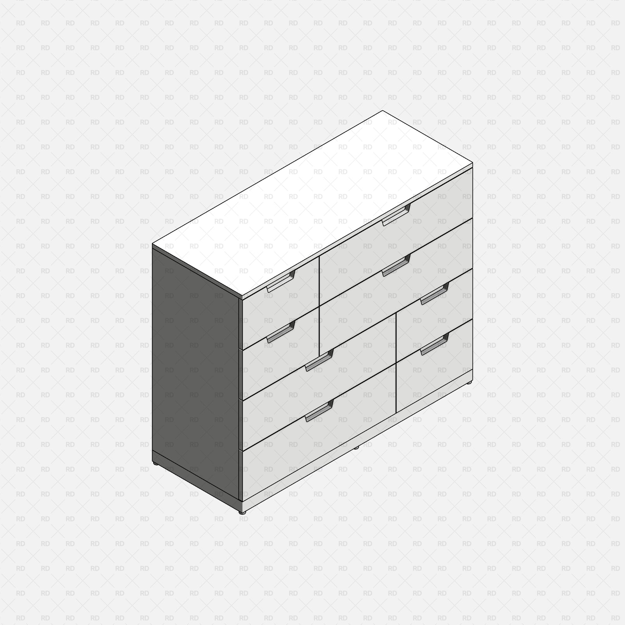 Free download Revit IKEA NORDLI Drawer Chest 13 3d bim object