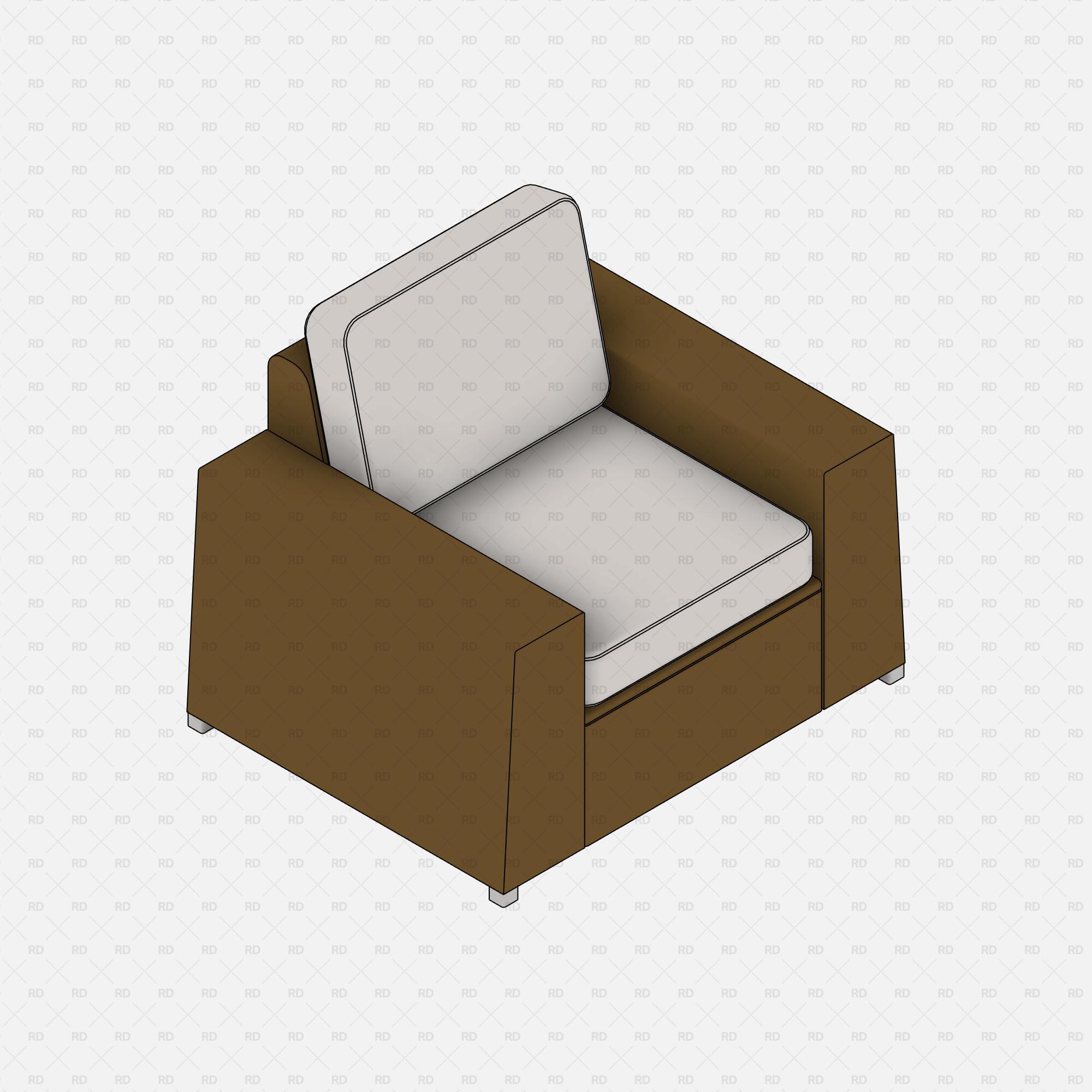 Revit IKEA SOLLERÖN Outdoor Armchair download free bim object 3d model