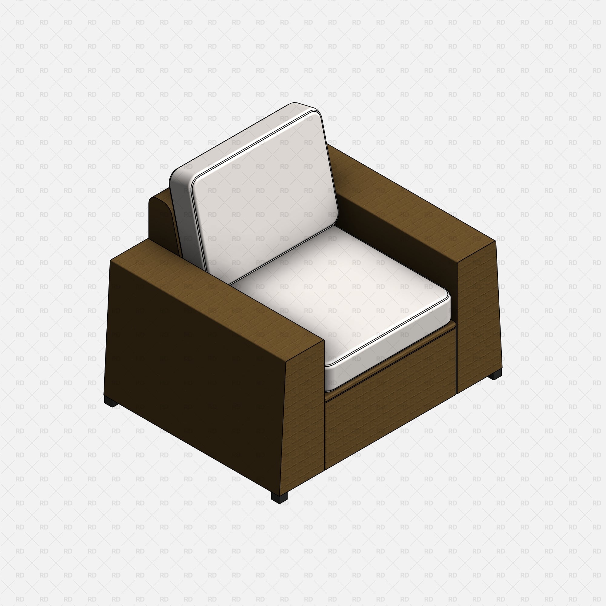 Revit IKEA SOLLERÖN Outdoor Armchair download free bim object 3d model