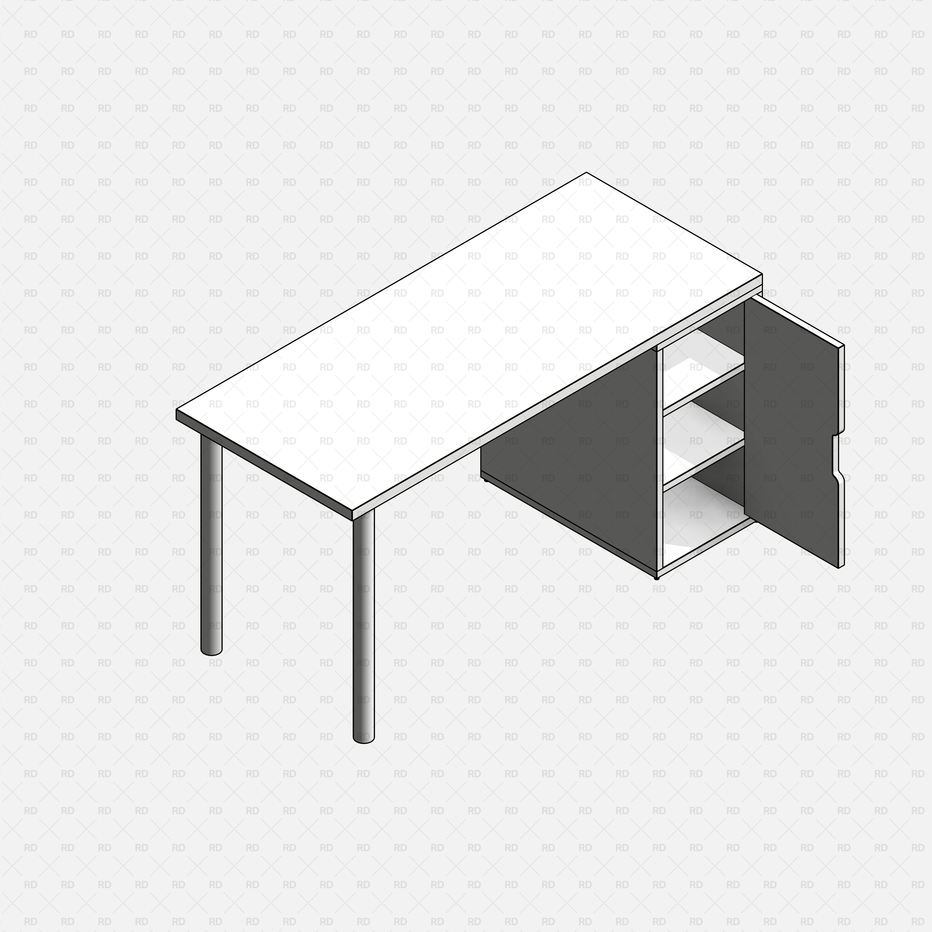 free revit ikea family desk BIM