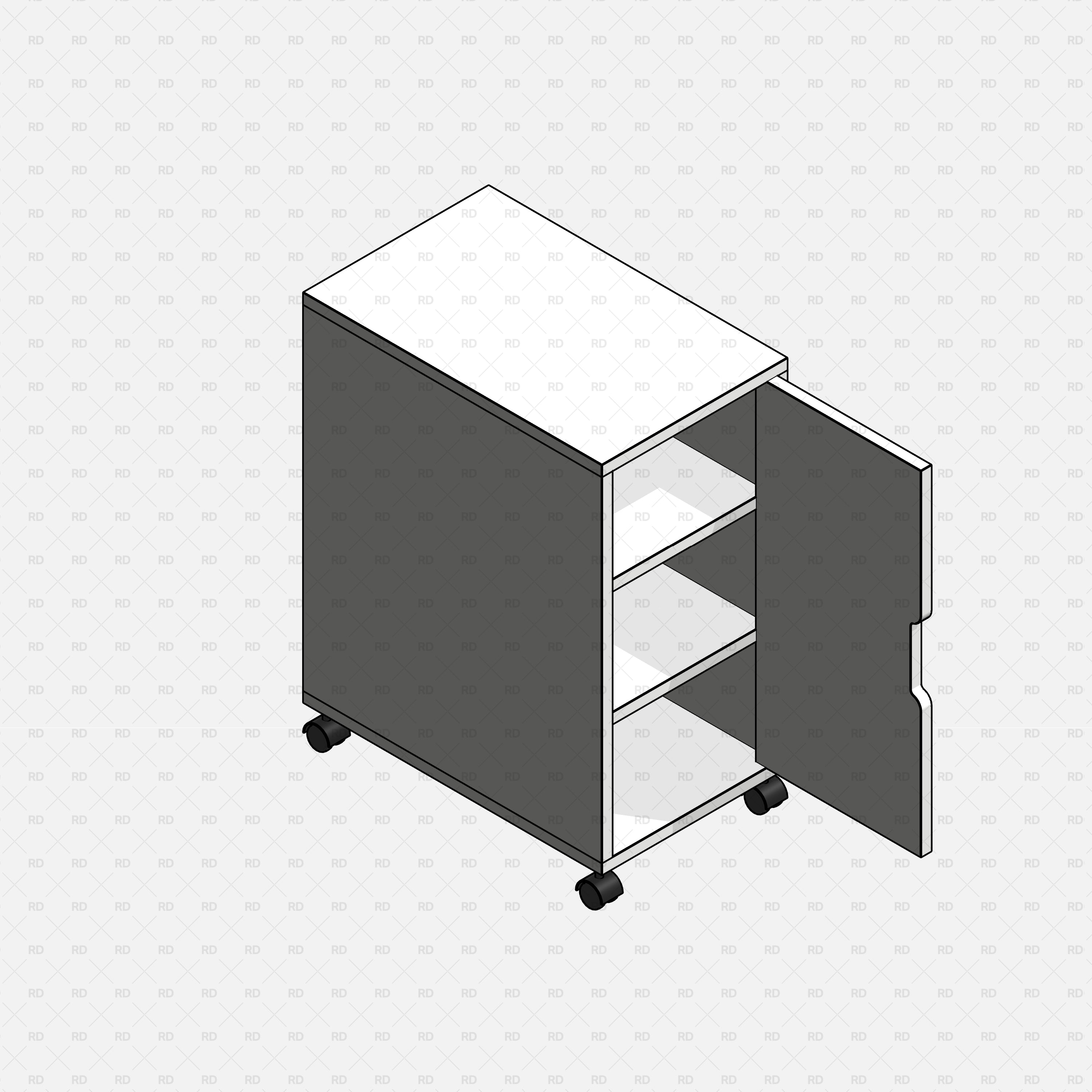 free revit ikea alex family storage unit 01