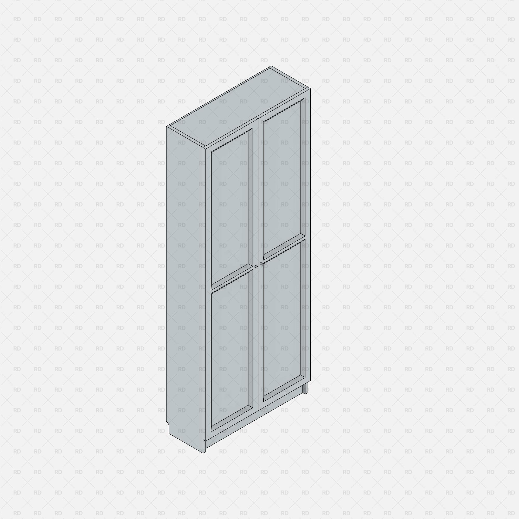 free download revit ikea billy oxberg bookcase with door