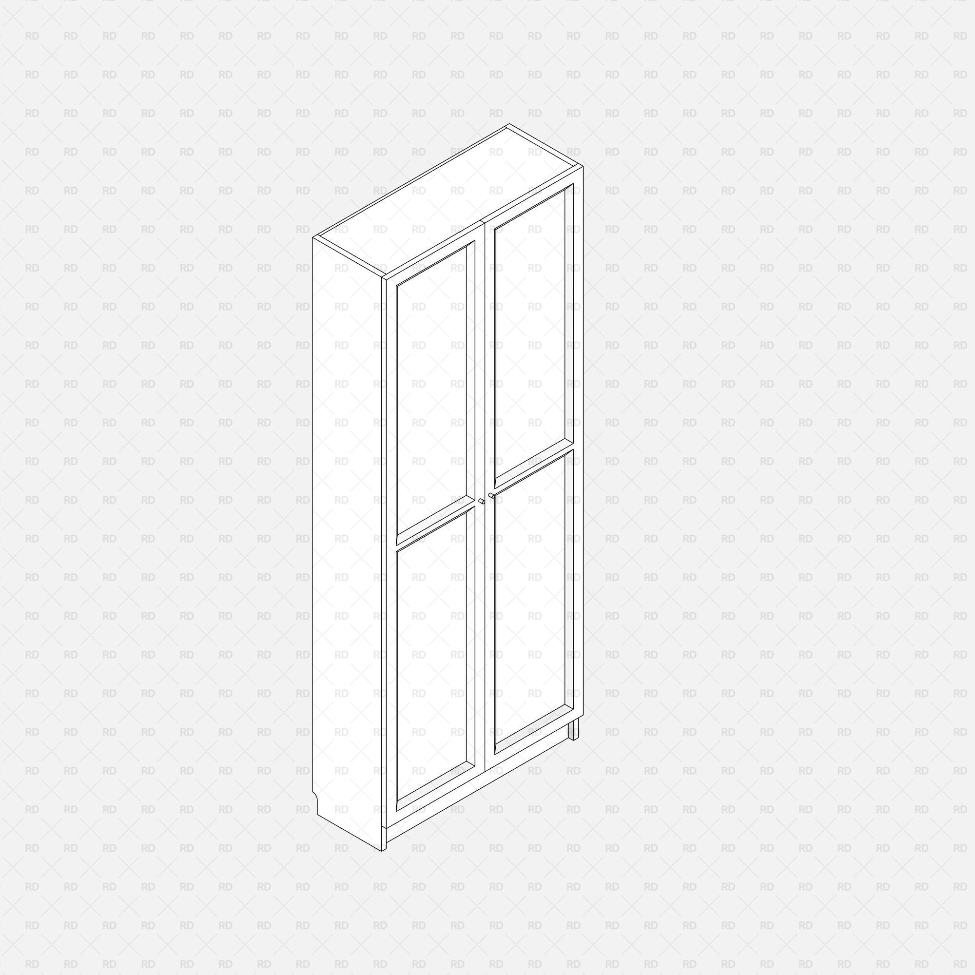 free download revit ikea billy oxberg bookcase with door