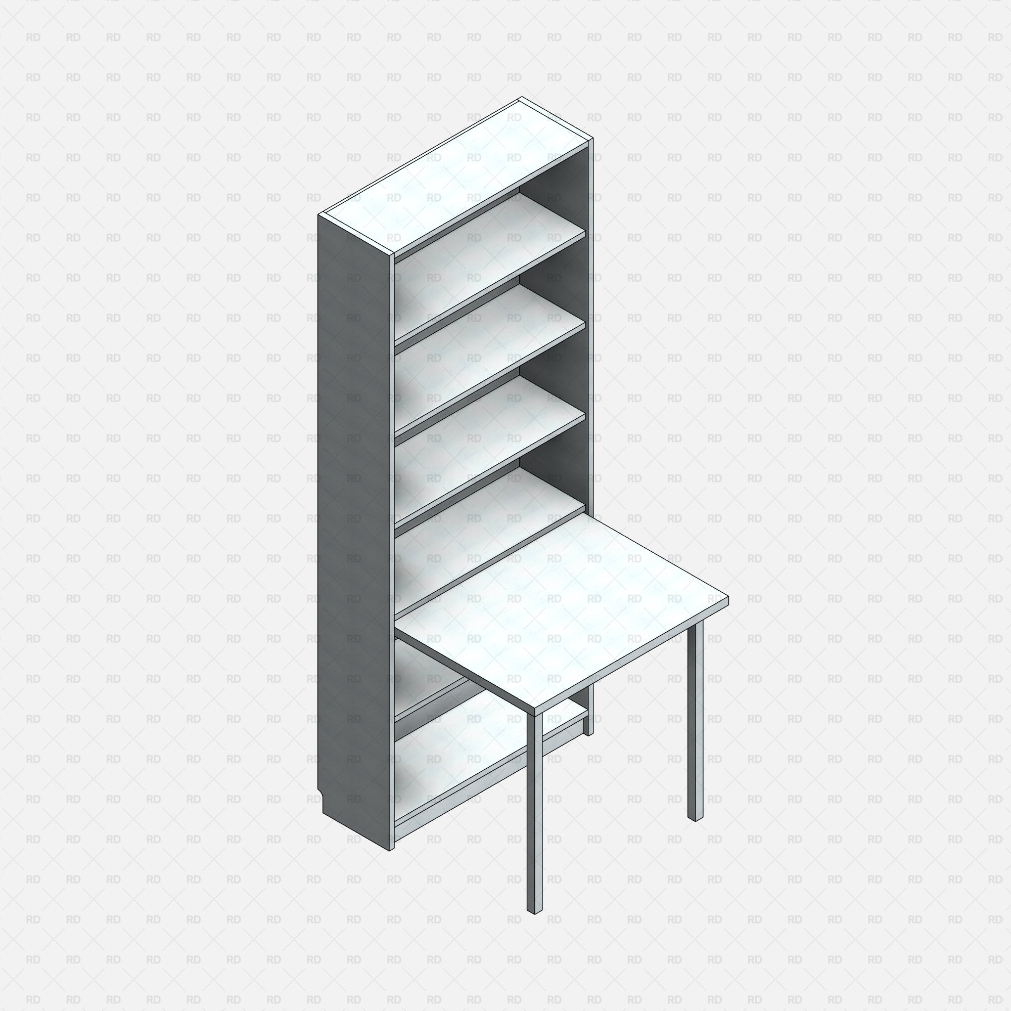 free download revit IKEA BILLY Bookcase 07