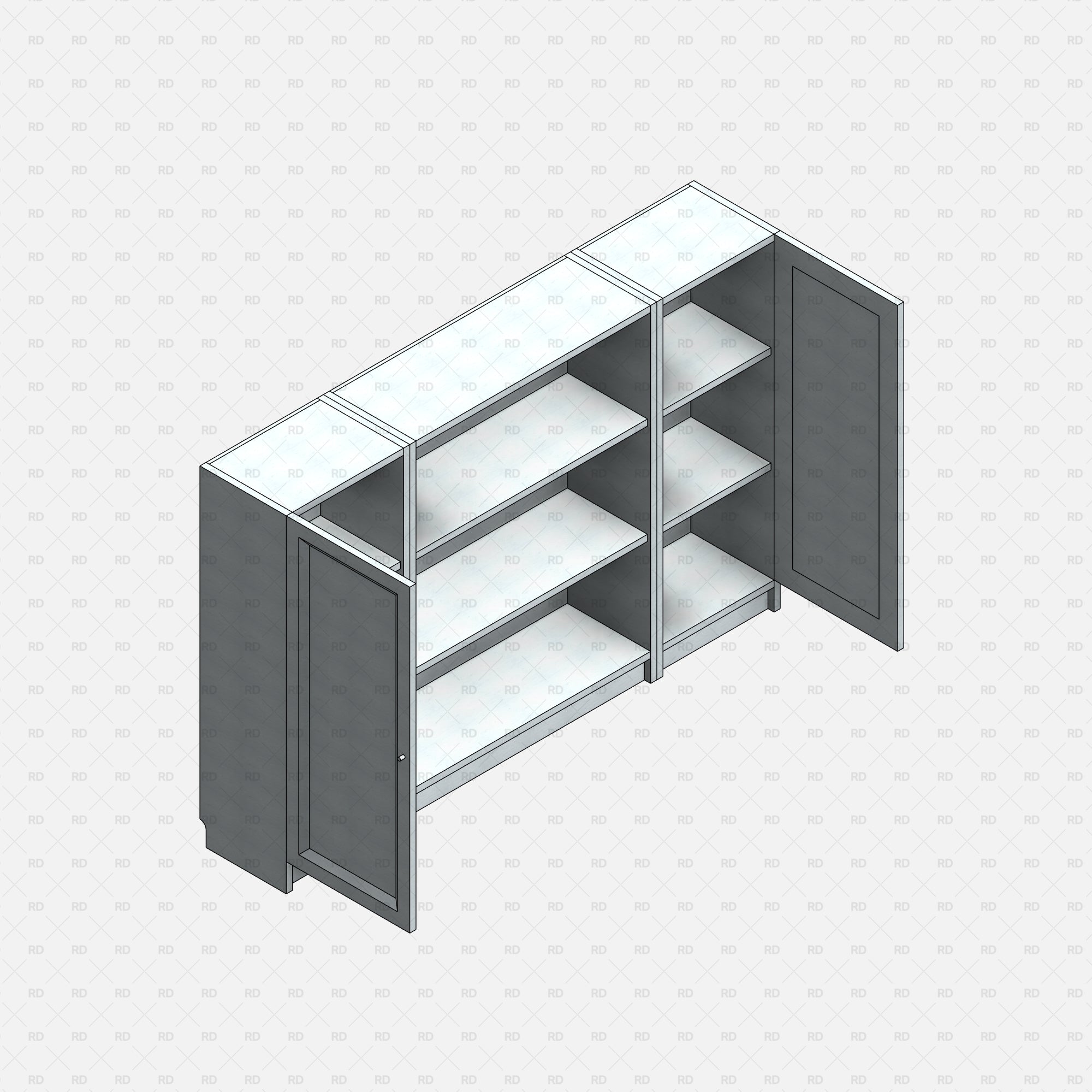 free download 3d bim object revit ikea billy bookcase