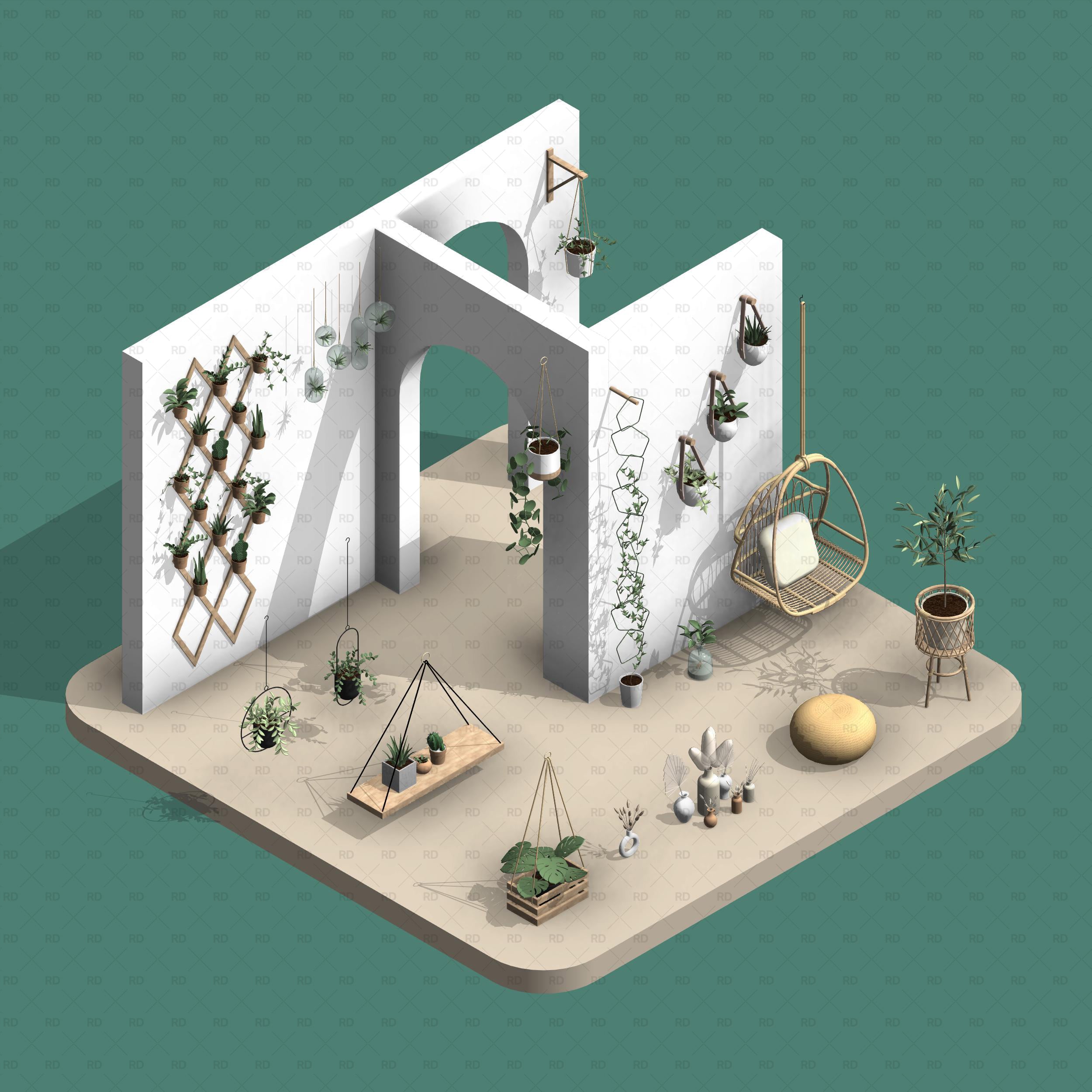 revit interior plants