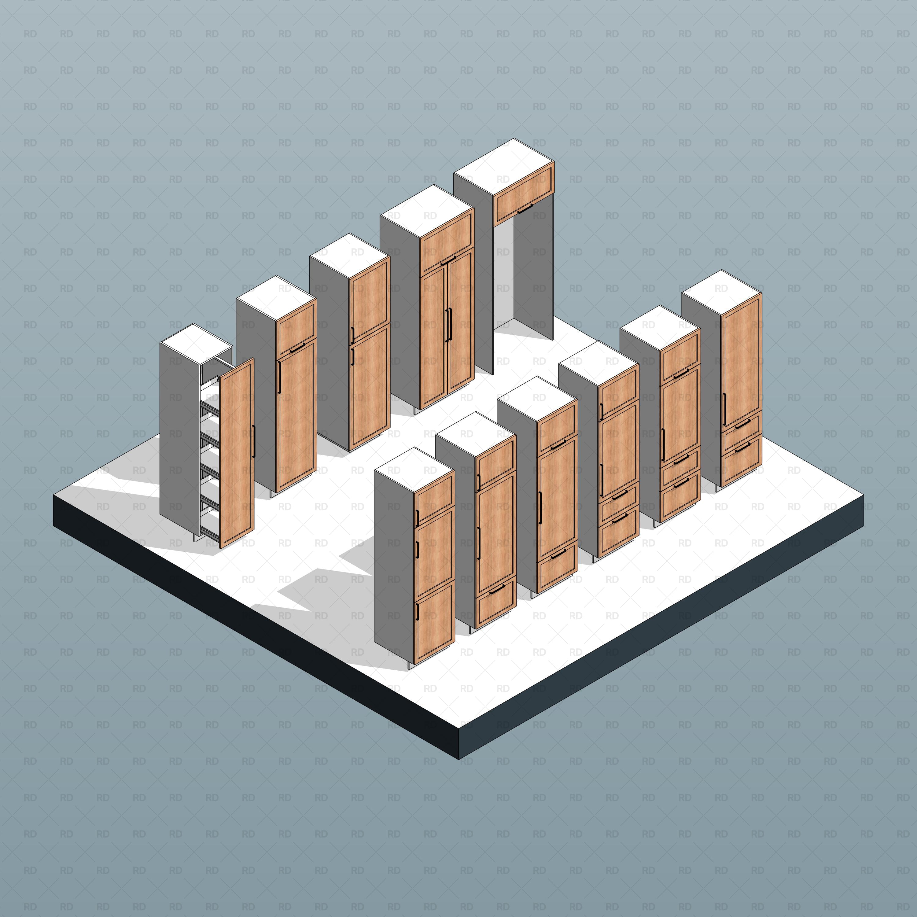 revit kitchen cabinet tall