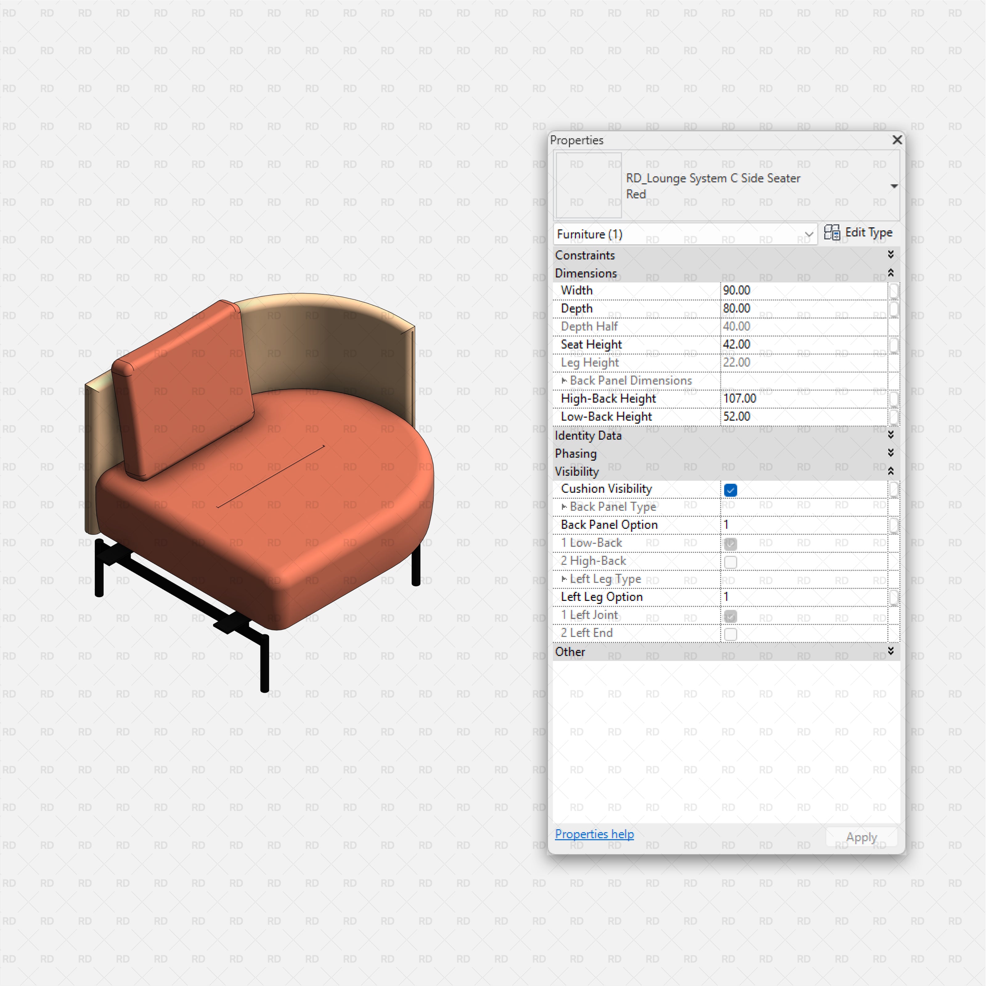 high quality revit family revit lounge furniture system modular