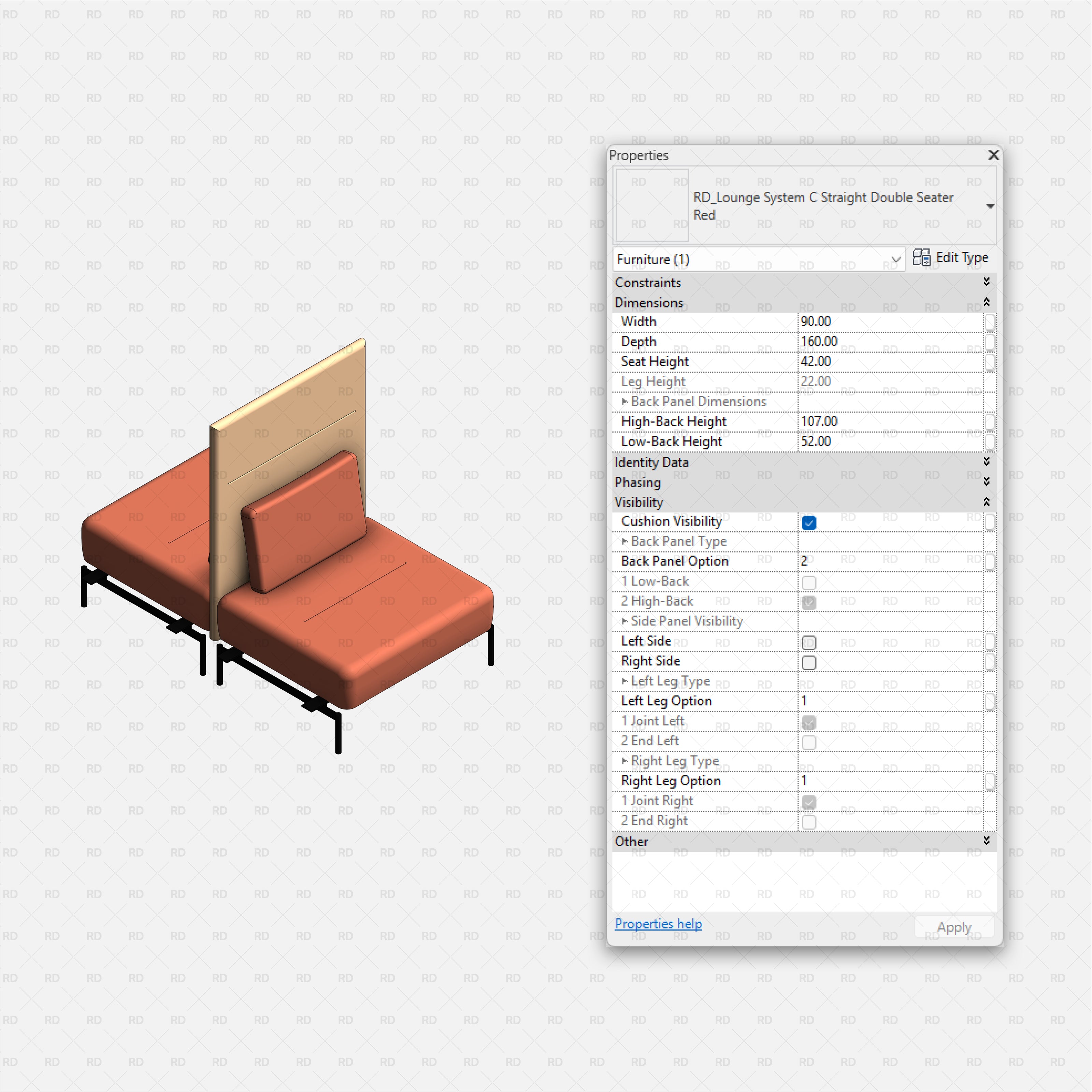 high quality revit family revit lounge furniture system modular